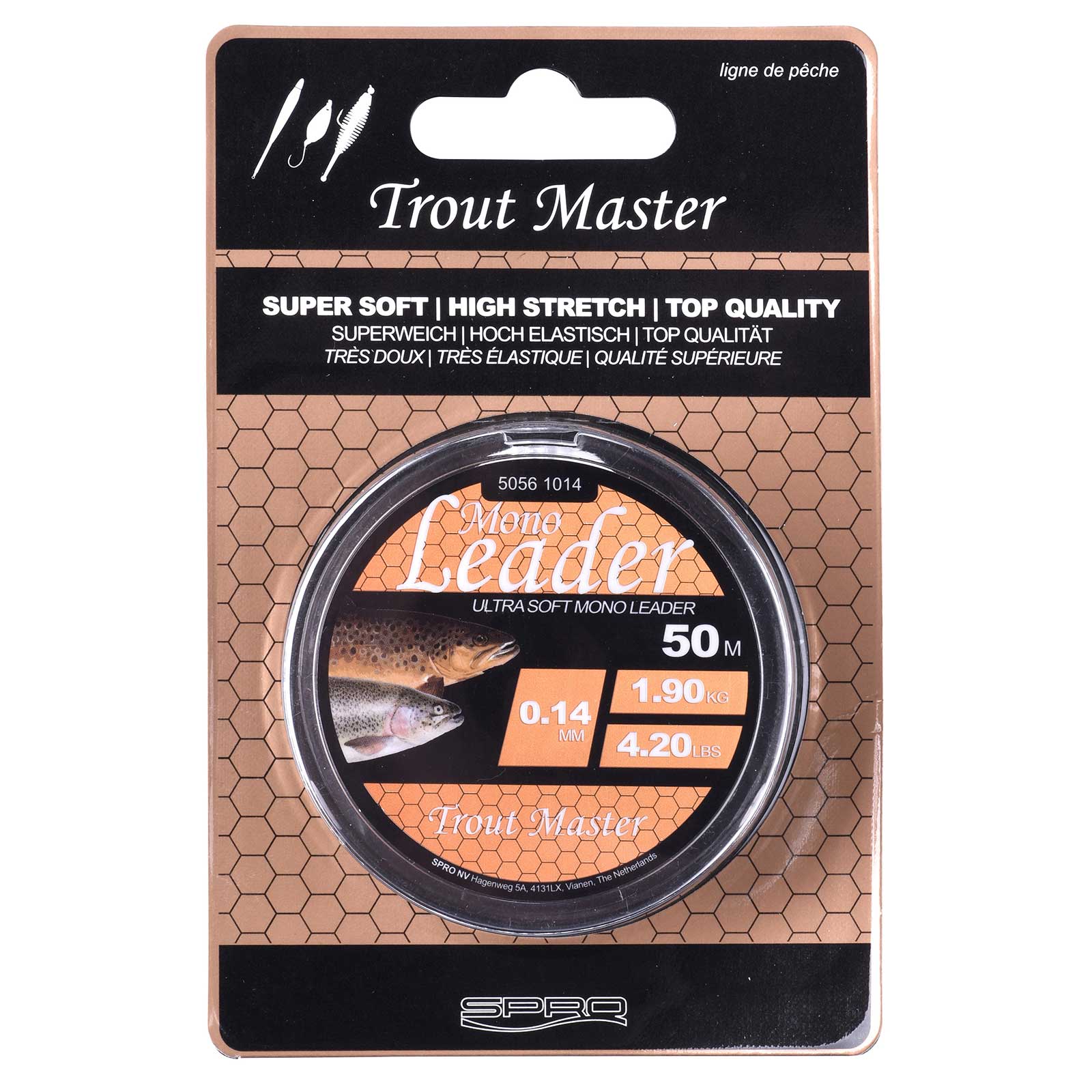 Spro Trout Master Mono Leader 50m Forellen Vorfachschnur Detail 1