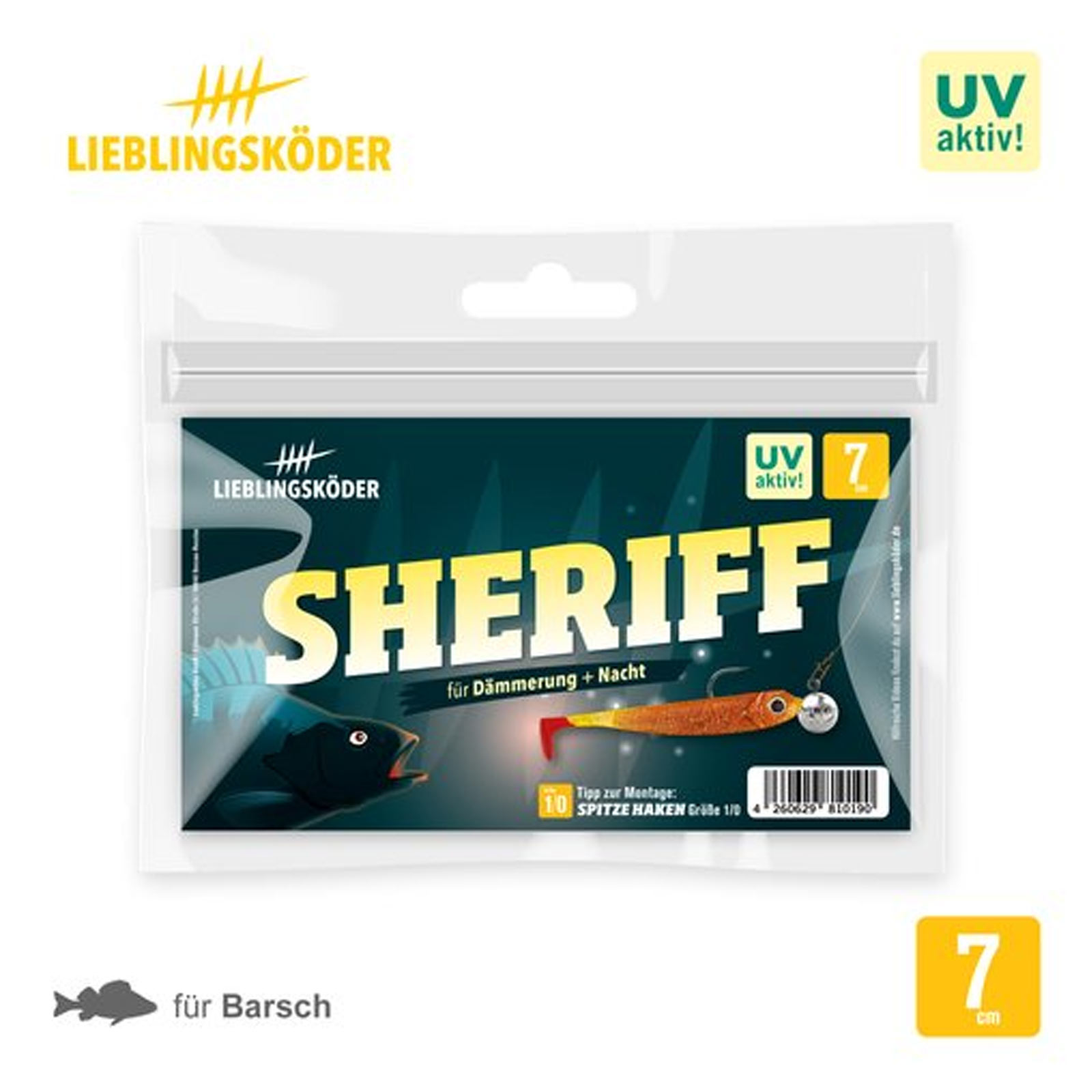 Lieblingsköder 7,0cm Sheriff Gummifisch pack