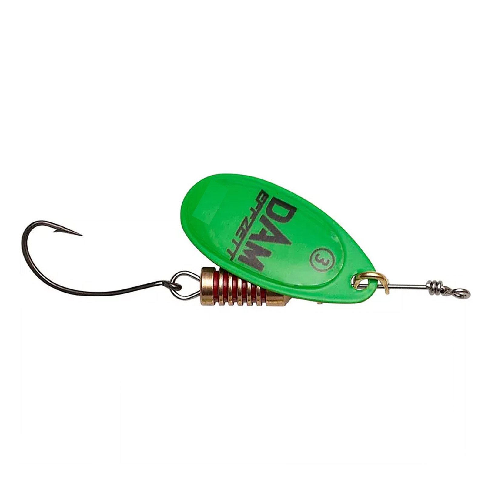 DAM Singlehook Spinner #2 4,0g Sinking Green Spinner