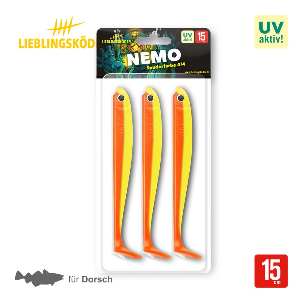 Lieblingsköder 15,0cm Nemo Gummifisch Verpackung