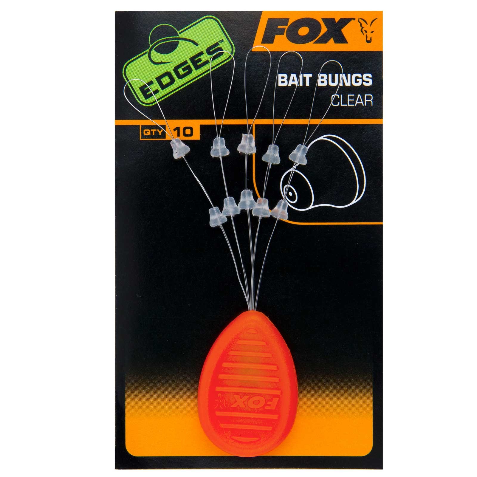 Fox Edges Bait Bungs Clear Karpfenangeln Haarmontage