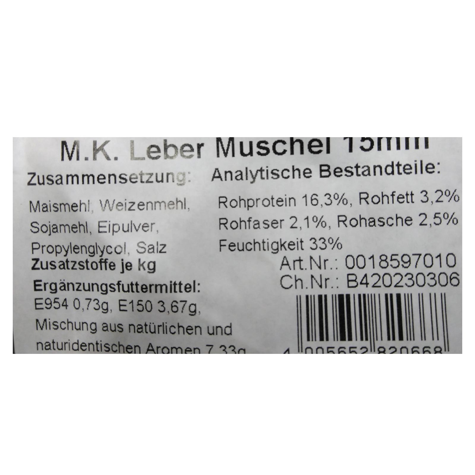 Balzer Matze Koch Booster Balls Boilies Leber/Muschel Inhaltsstoffe