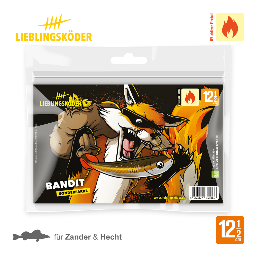 Lieblingsköder 12,5cm Bandit Gummifisch Verpackung