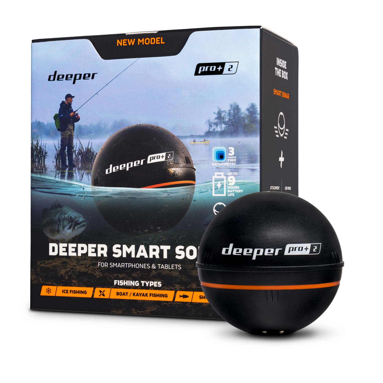 Deeper Pro+2 Fishfinder Echolot + Flex Arm 2.0 Sparpaket Detail 2