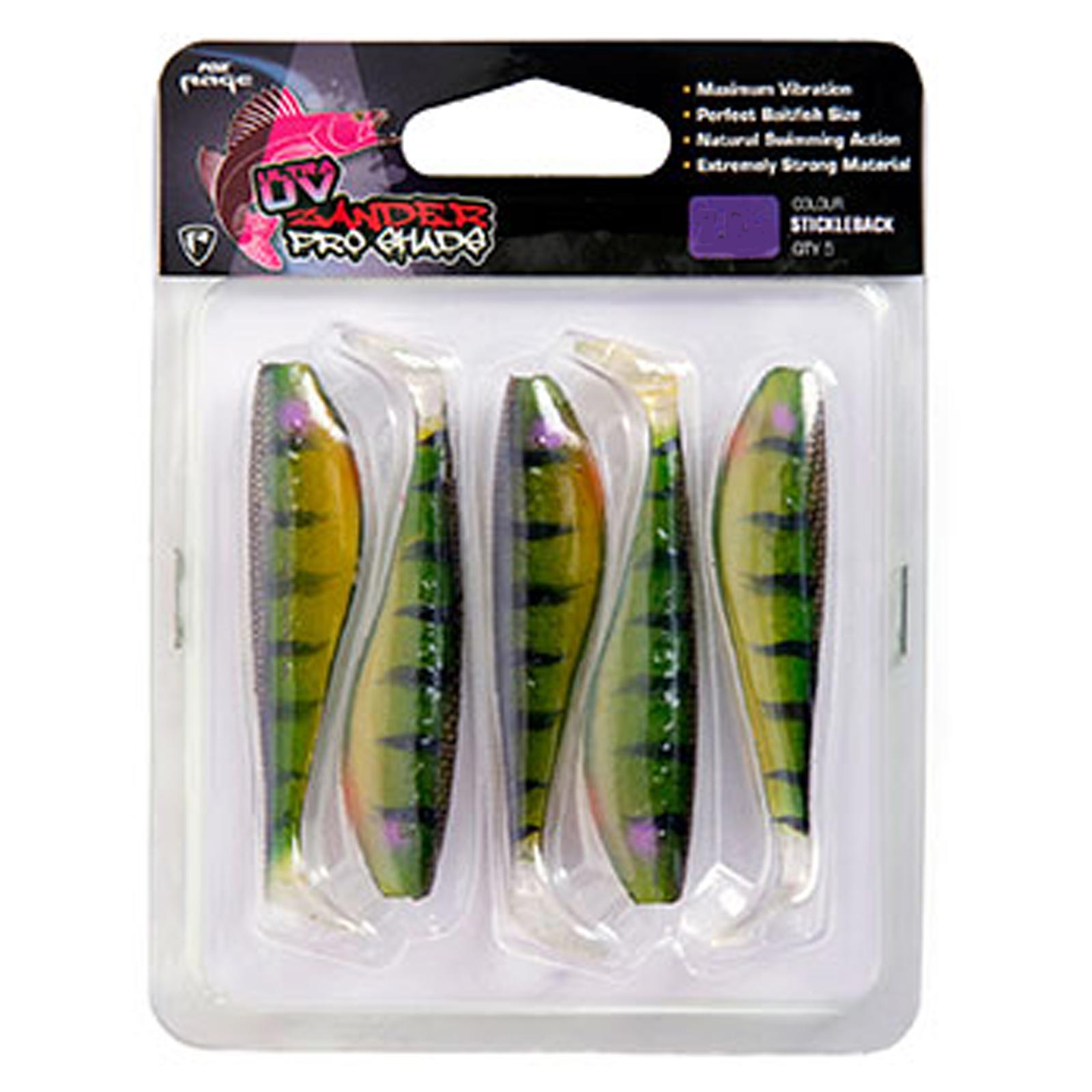 Fox Rage Zander Pro Shad Single Colour Pack Gummifisch Stickleback