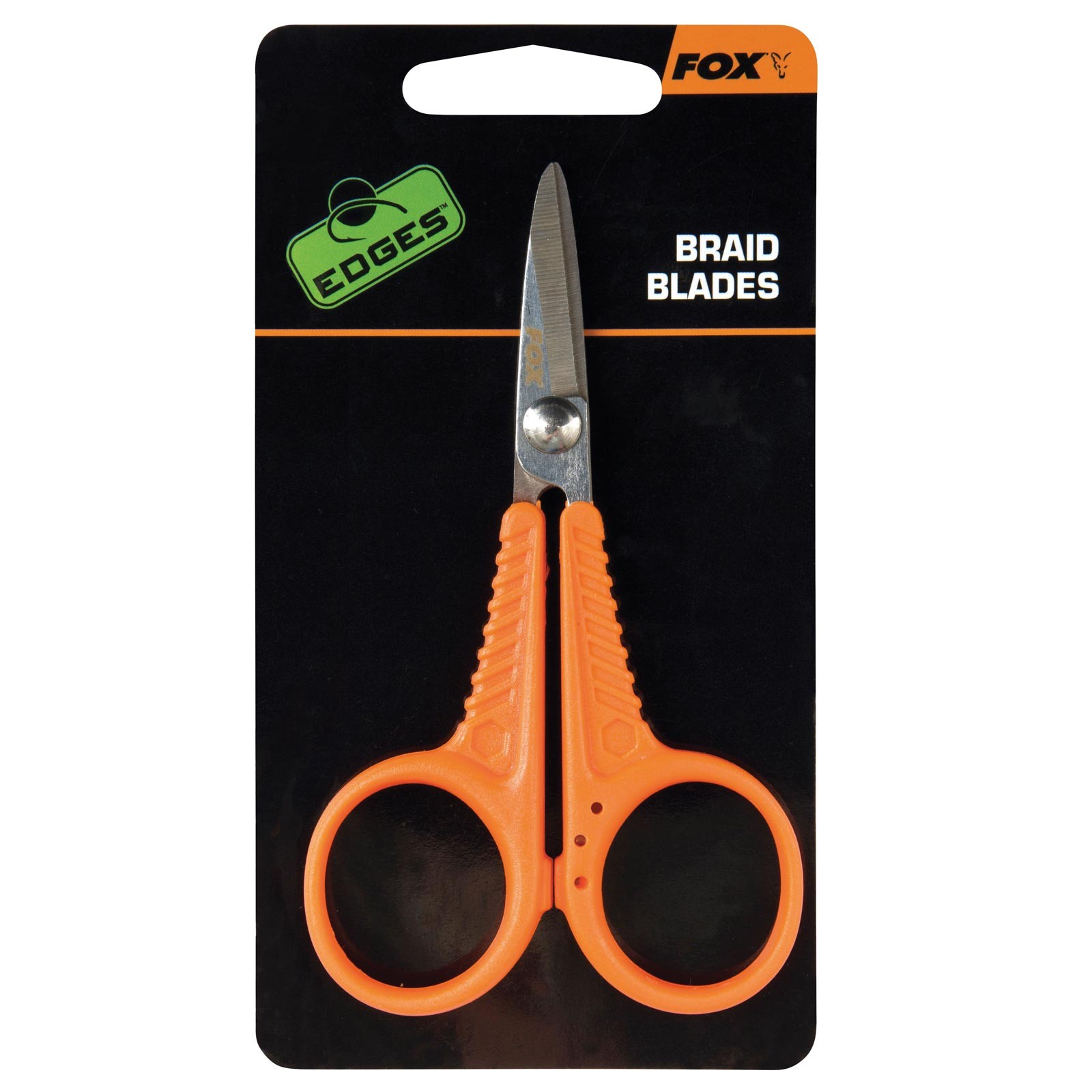 Fox Edges Micro Scissors Braid Blade Orange Angelschnur Schere