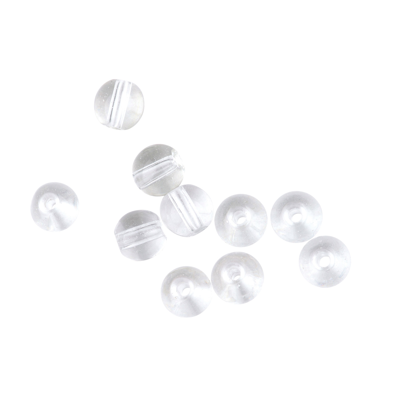 Spro Round Smooth Glas Beads Glasperlen Texas & Carolina Clear Diamond