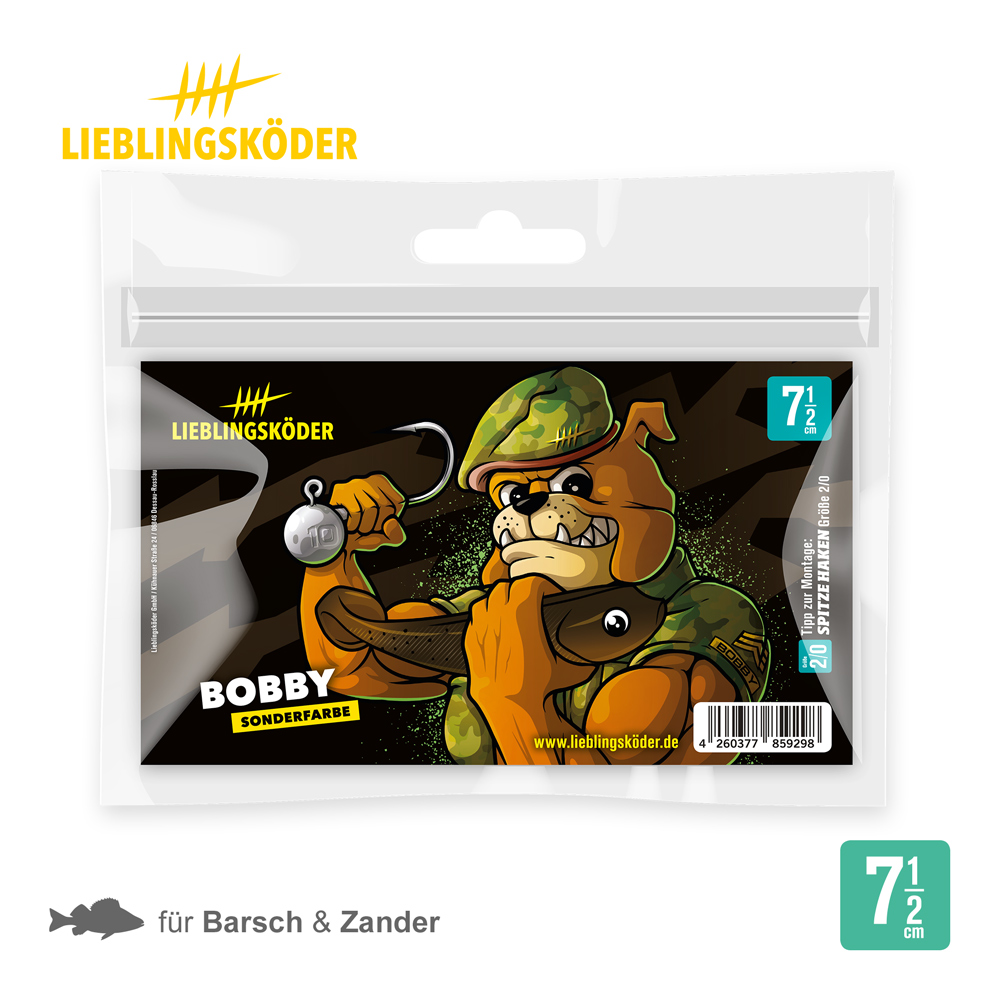 Lieblingsköder 7,5cm Bobby Gummifisch Verpackung