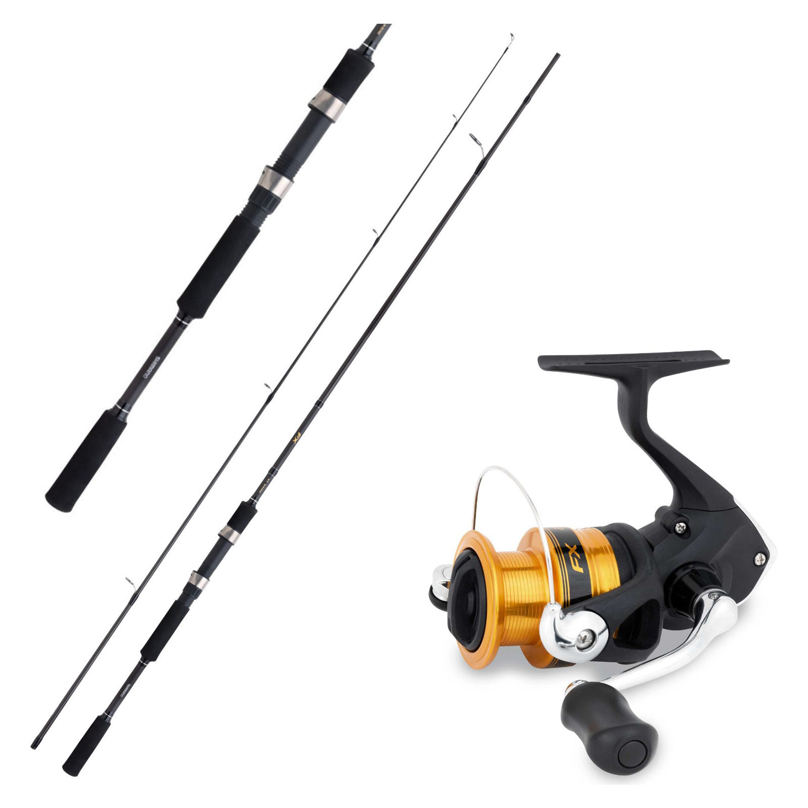 Shimano Rolle FX4000 & FX Rute 2,70m Zander & Hecht Combo Angelset