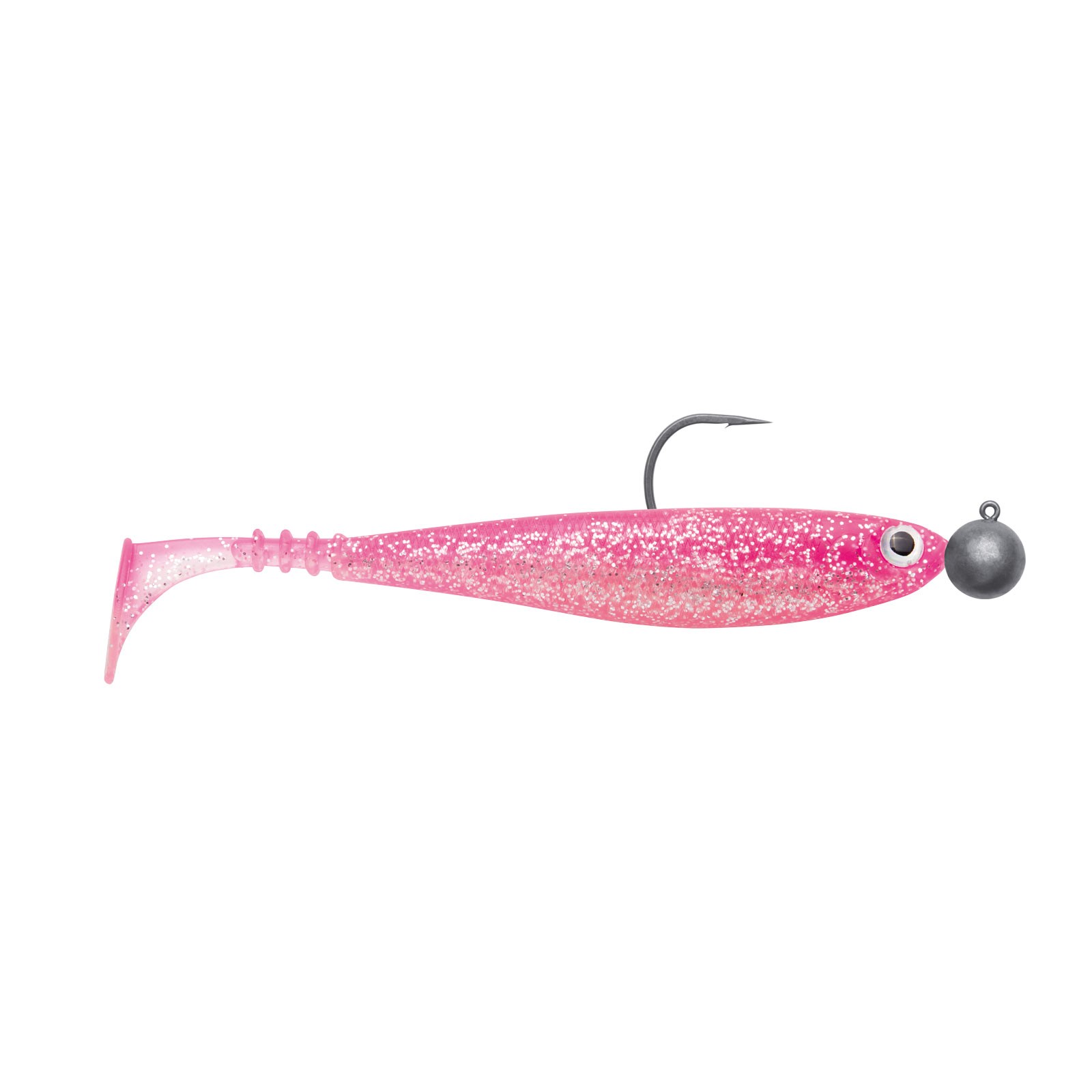 Jackson Zanderbait Rigged Pink Glitter Gummifisch