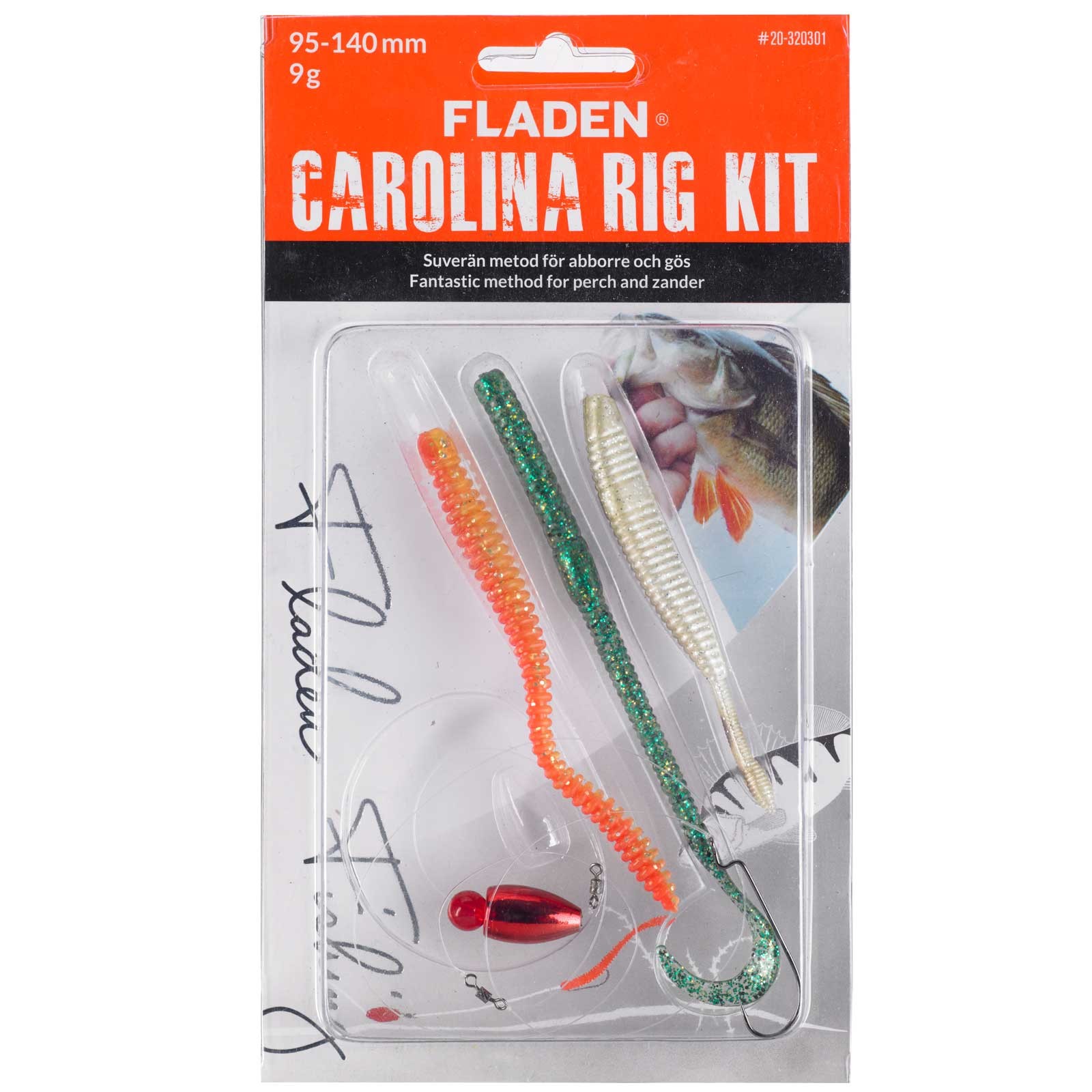 Fladen Set rot 9g 95-140mm Carolina Rig