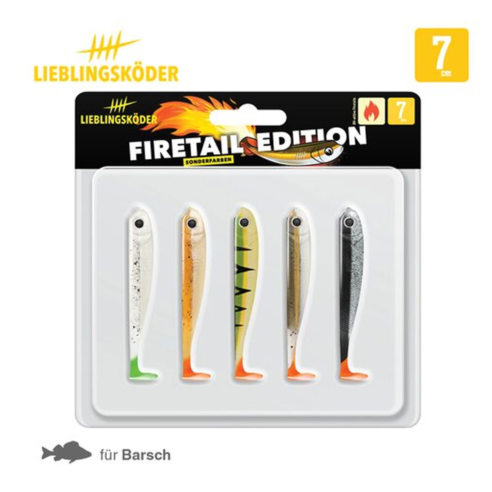 Lieblingsköder 7,0cm Firetail Edition Gummifisch pack