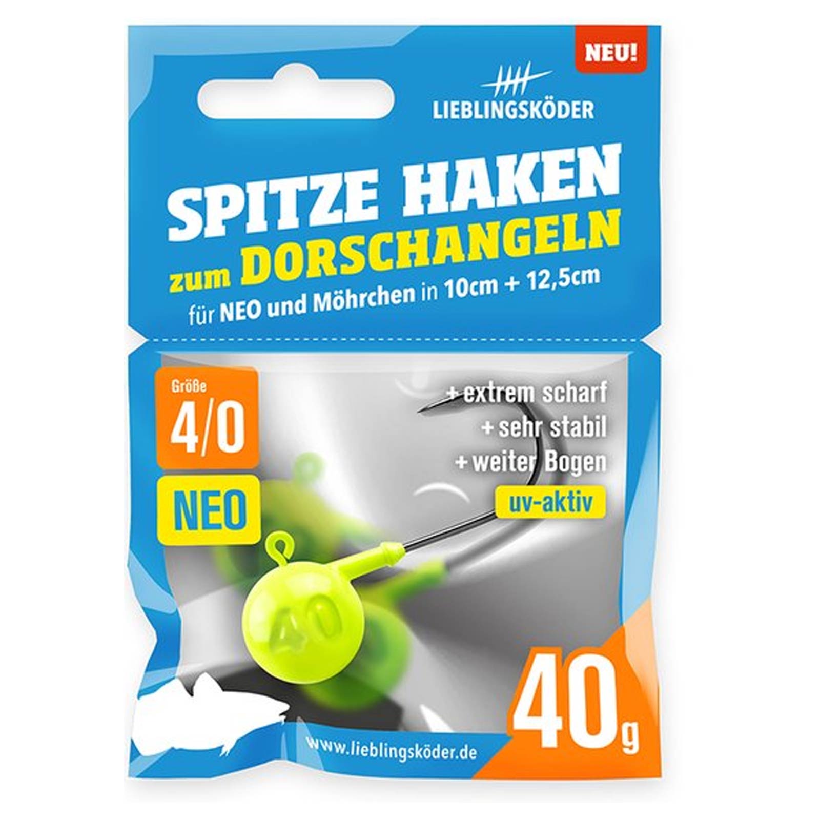 Lieblingsköder Spitze Haken NEO 4/0 40g Jigheads