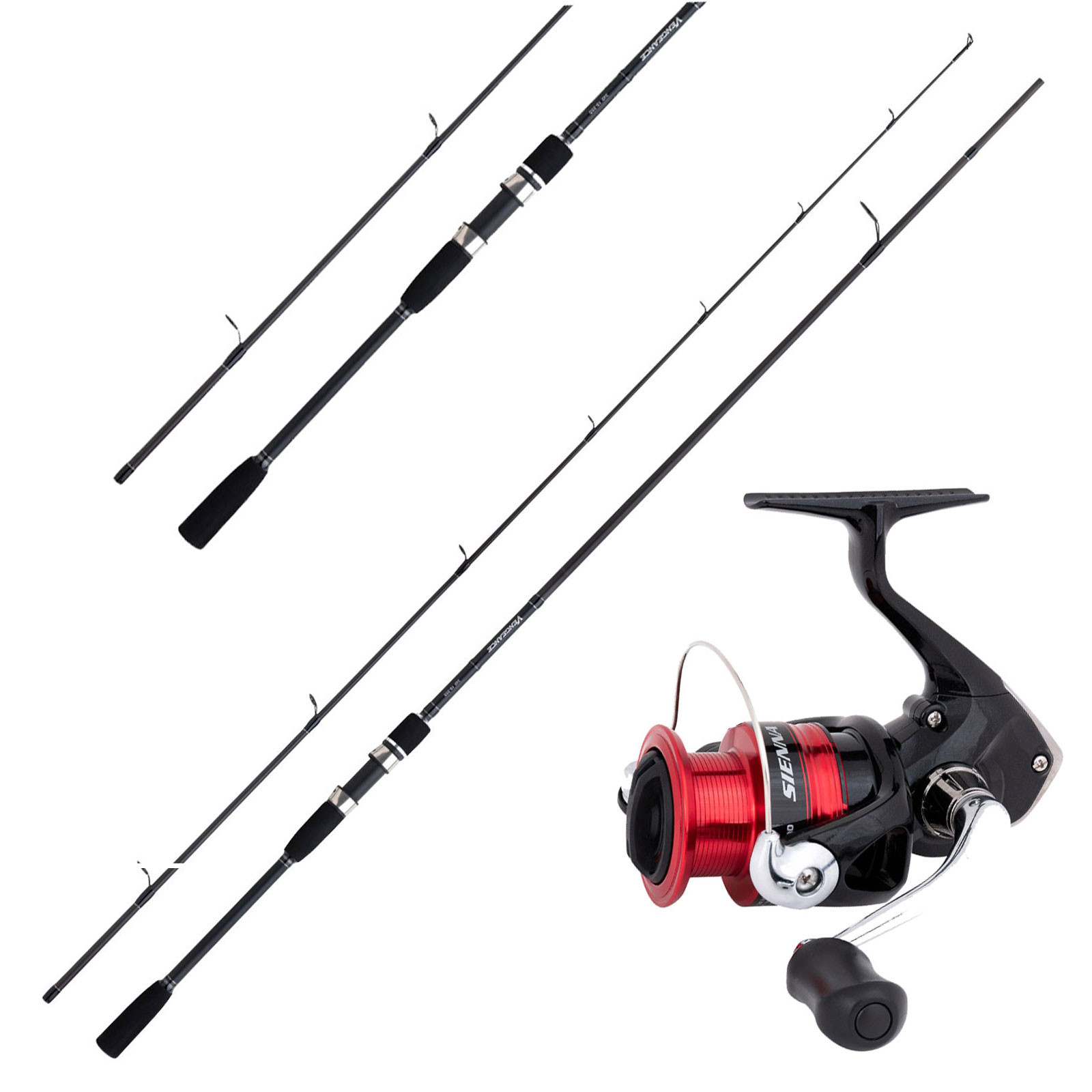 Shimano Rolle Sienna & Shimano Rute 2,70m 50-100g Hechtangeln Angelset Combo