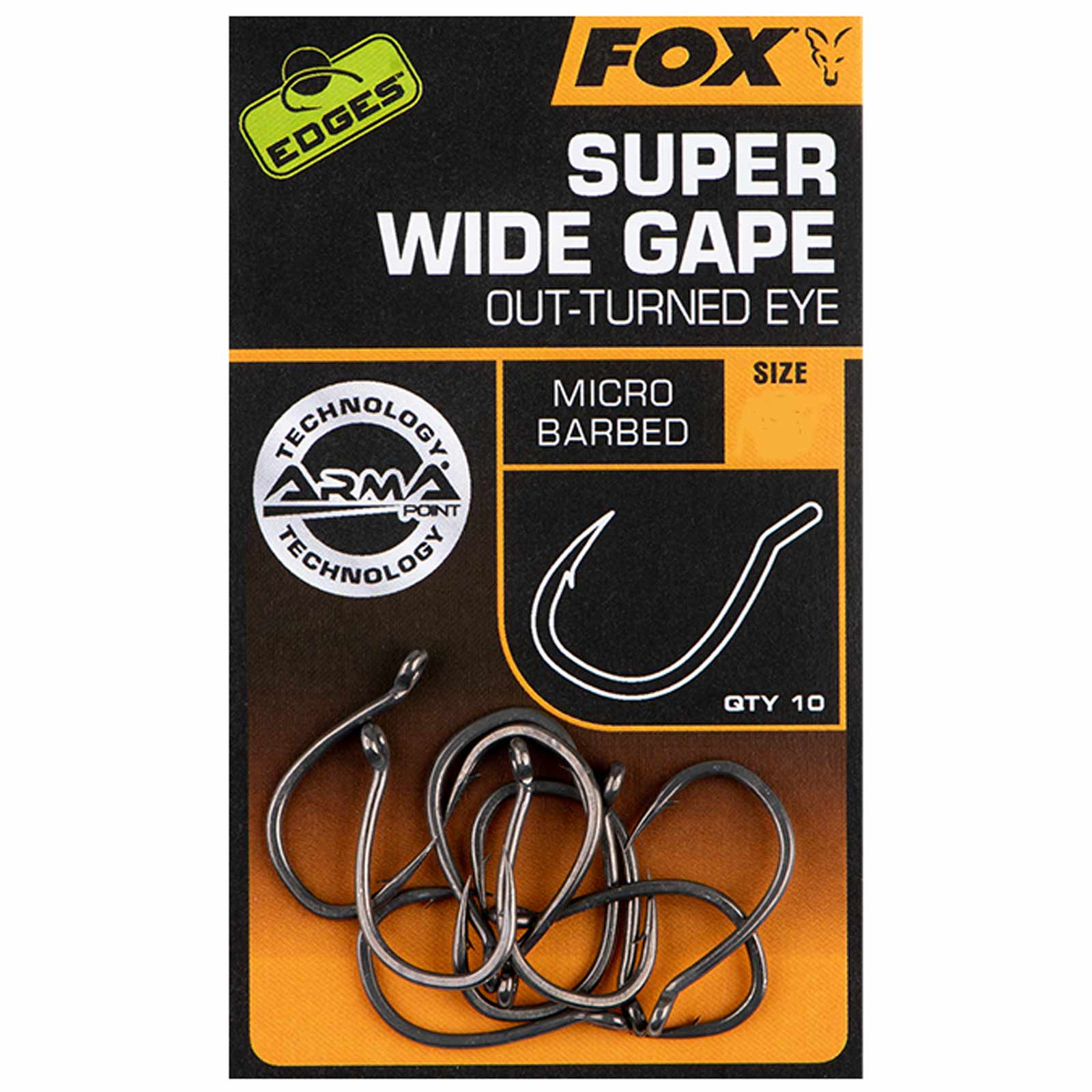 Fox Edges Armapoint Super Wide Gape (Outturned Eye) Hooks X10 Karpfenhaken