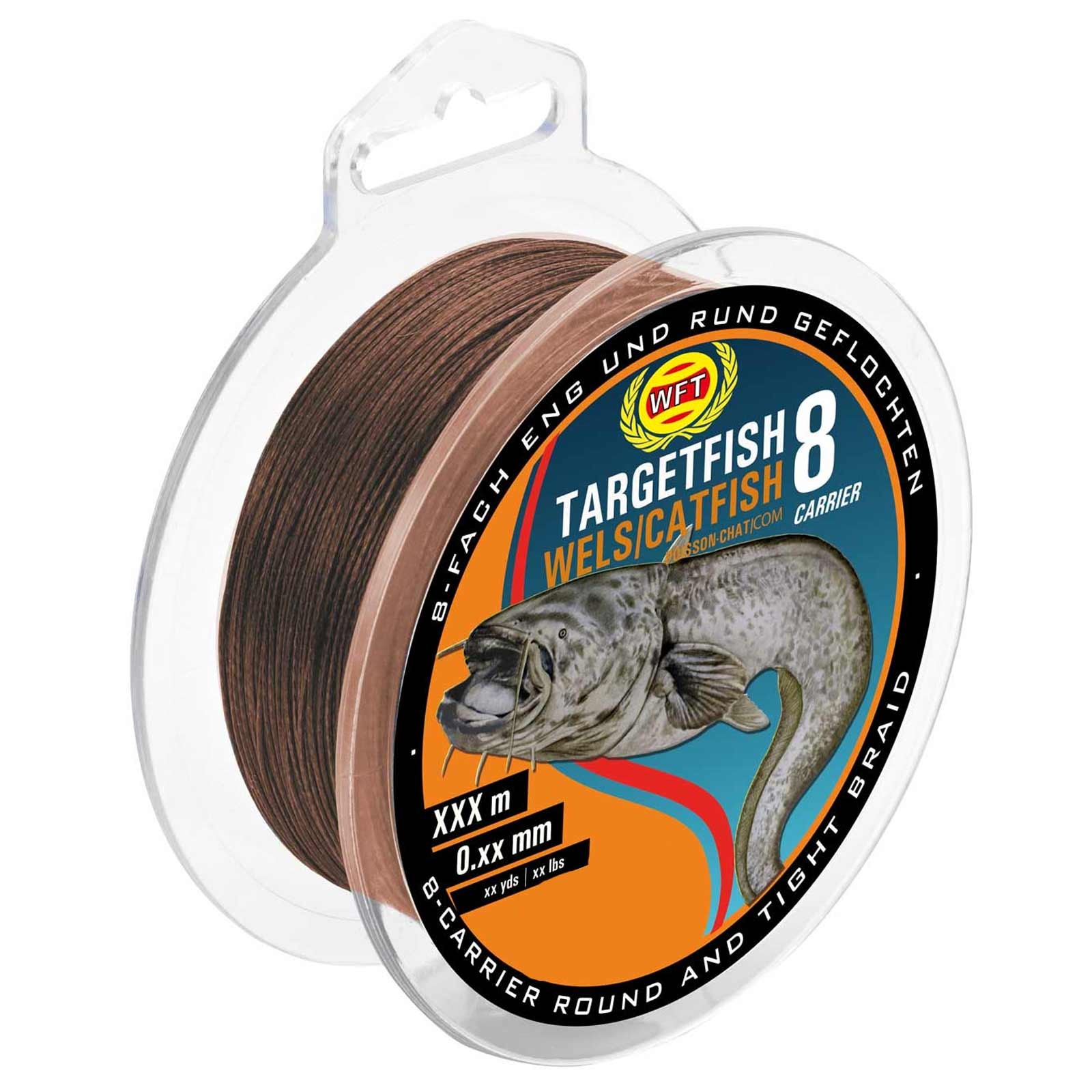 WFT Target Fish 8 Wels brown 220m 0,50mm geflochtene Schnur