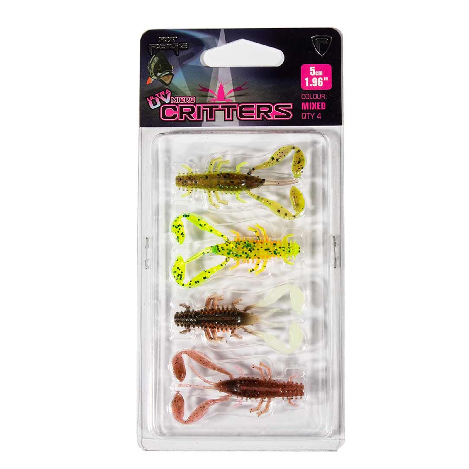 Fox Rage UV Micro Critter 5cm x 4St. Gummikrebs-Set