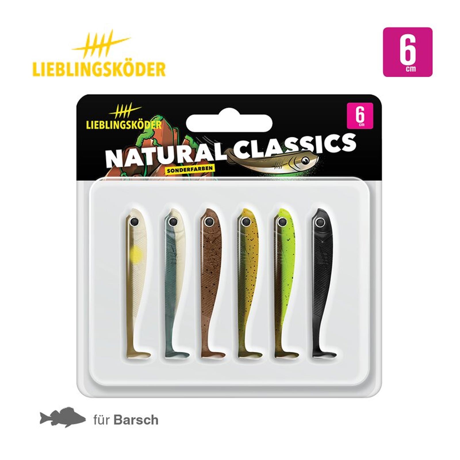 Lieblingsköder 6,0cm Natural Classics Gummifisch pack