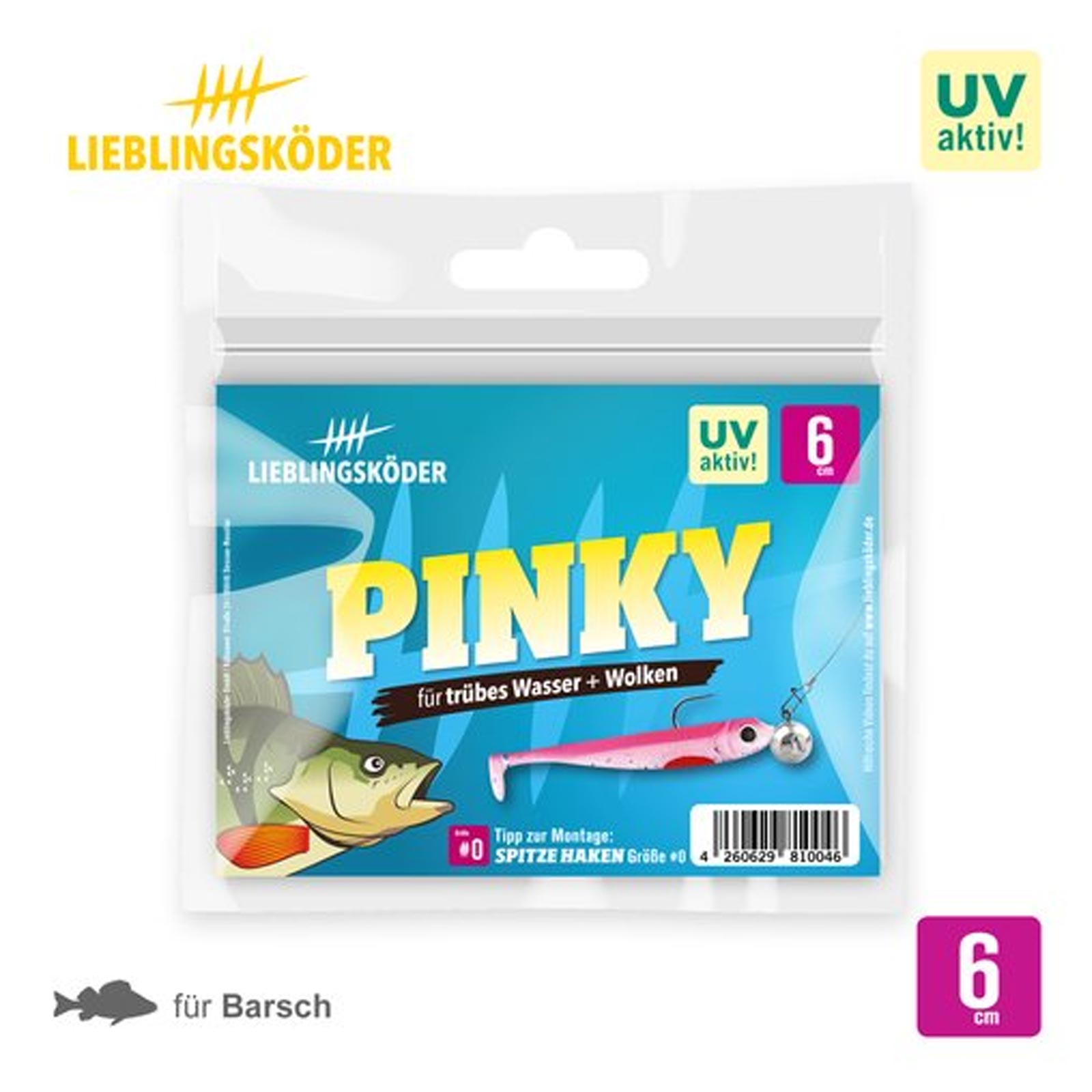 Lieblingsköder 6,0cm Pinky Gummifisch pack