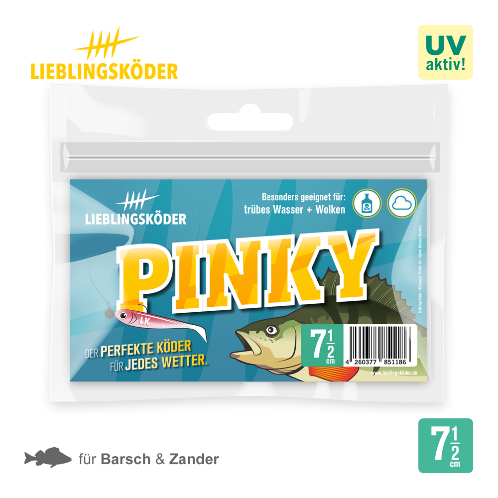 Lieblingsköder 7,5cm Pinky Gummifisch Verpackung