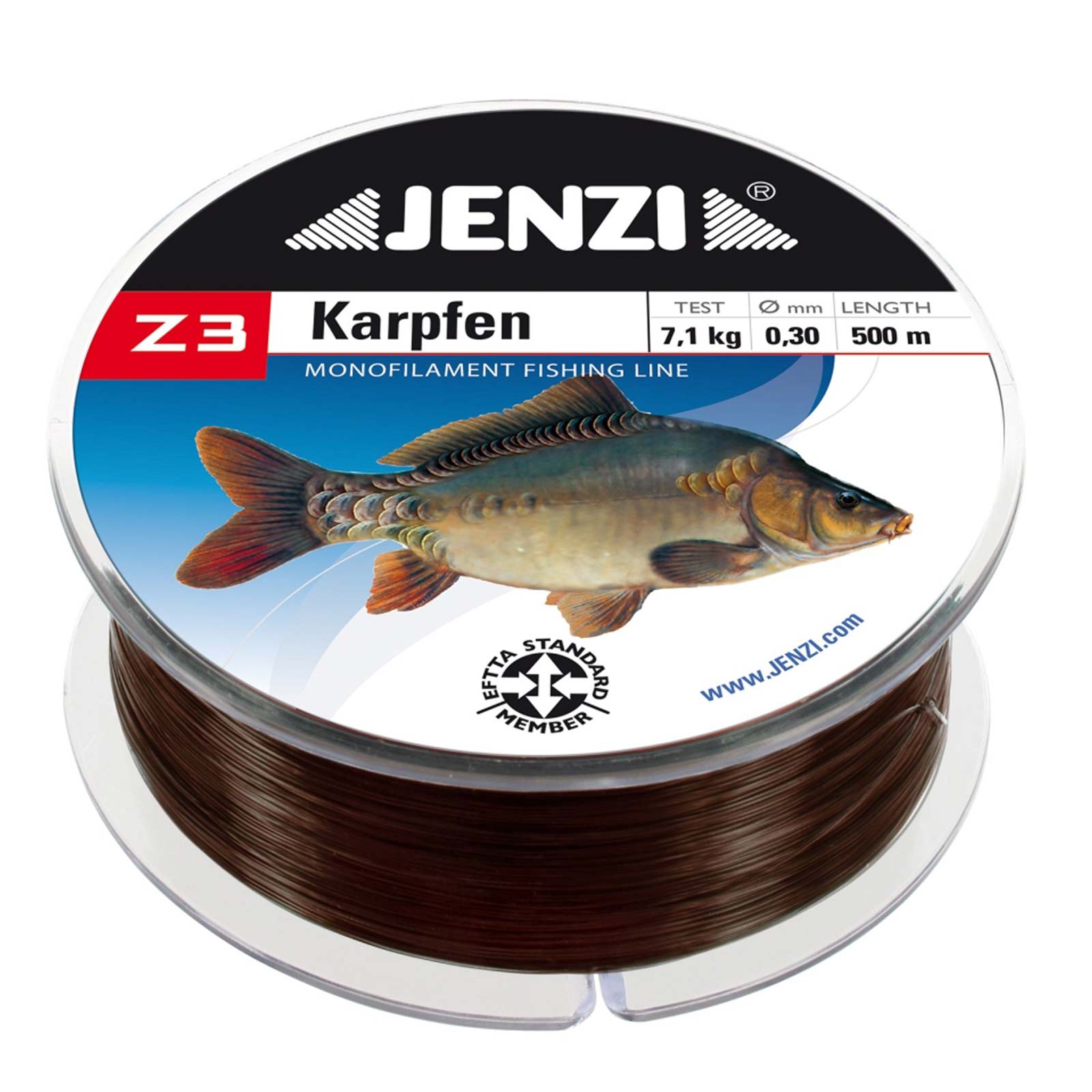 Jenzi Z3 Line Karpfen 500m 0,35mm 8,1kg Monofile Angelschnur