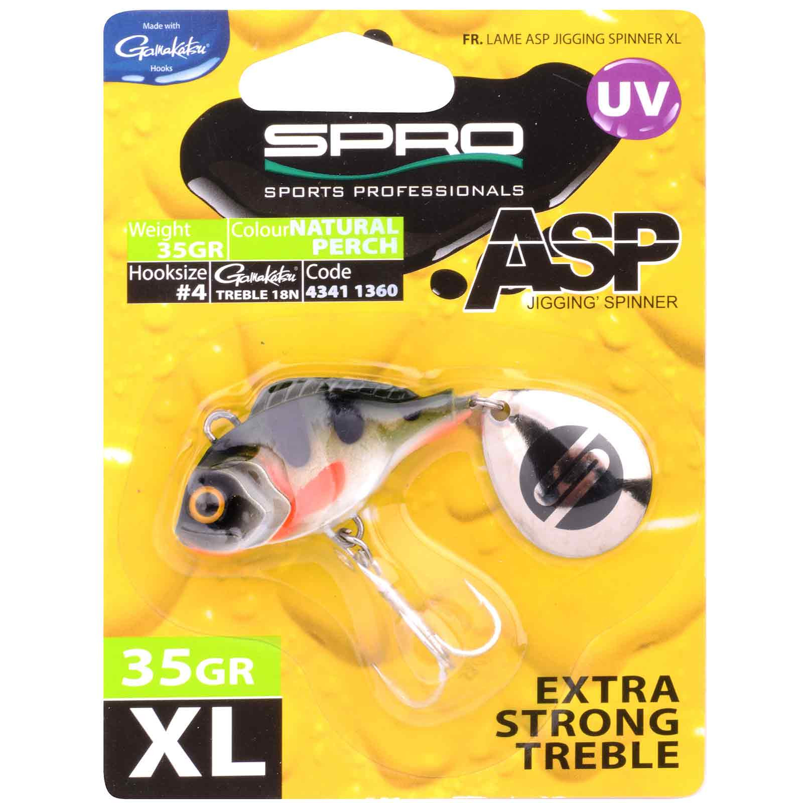 Spro ASP Spinner UV XL Natural Perch Kunstköder