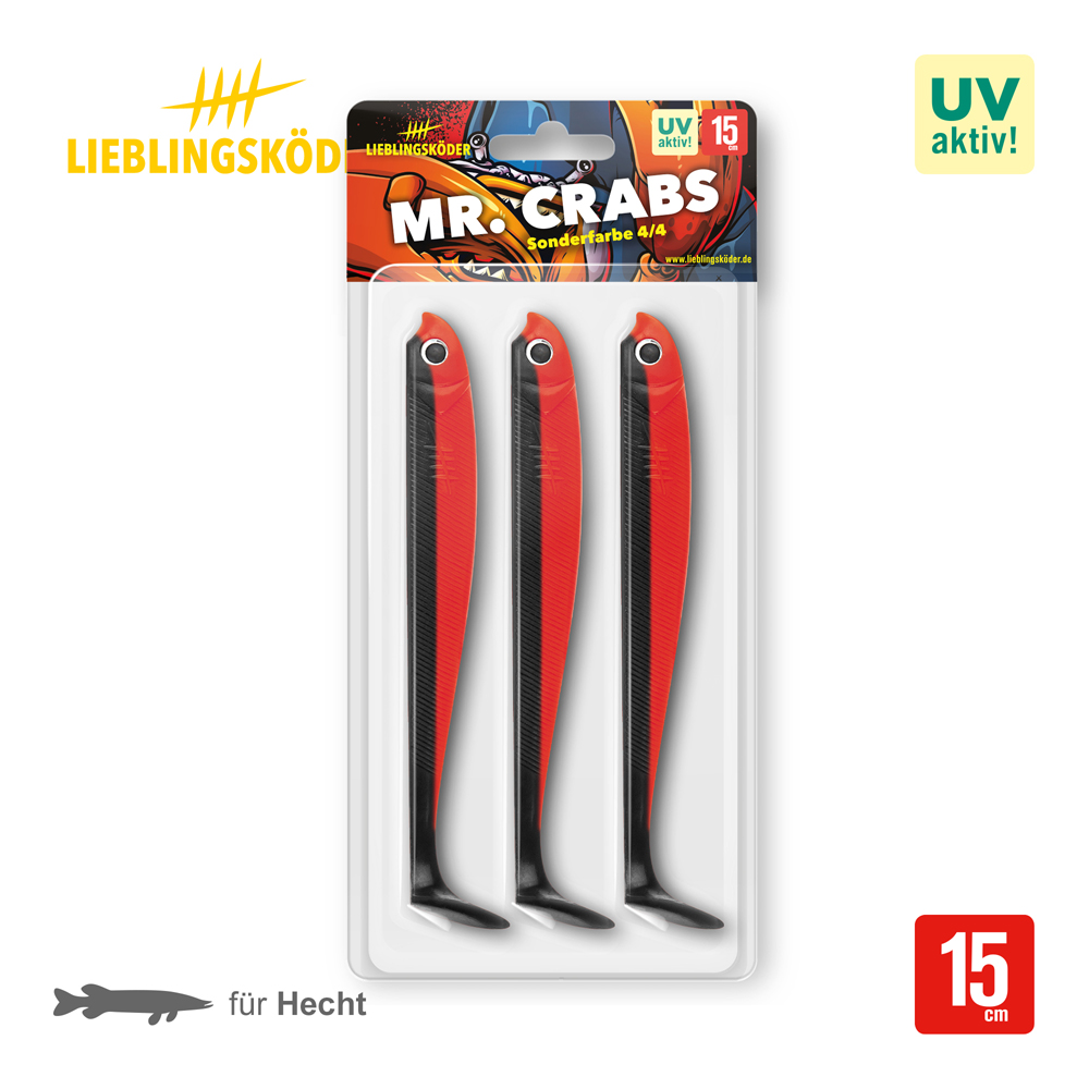 Lieblingsköder 15,0cm Mr. Crabs Gummifisch Verpackung