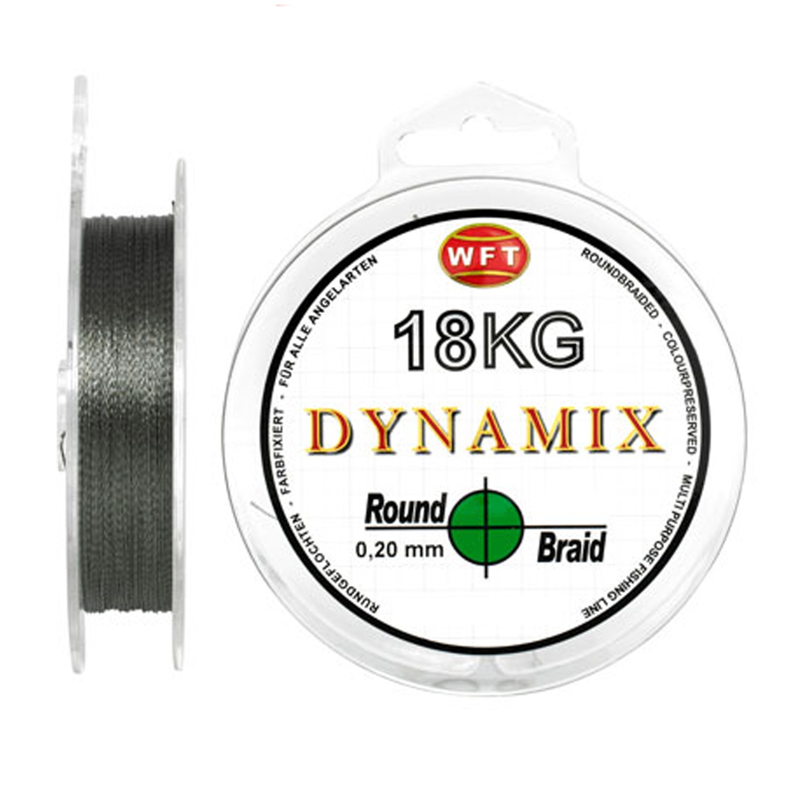 WFT KG Dynamix Round Green Geflochtene Angelschnur