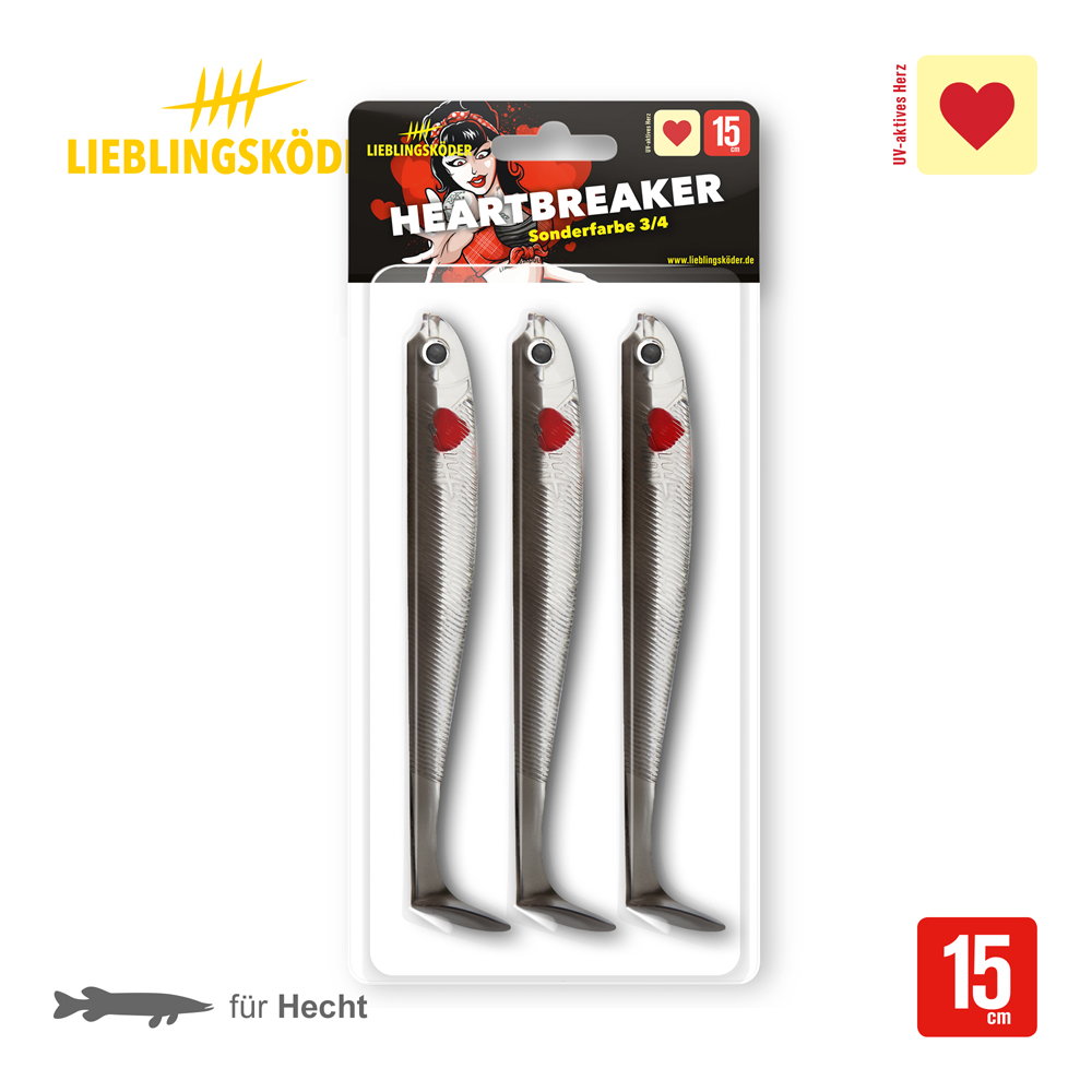 Lieblingsköder 15,0cm Heartbreaker Gummifisch Verpackung