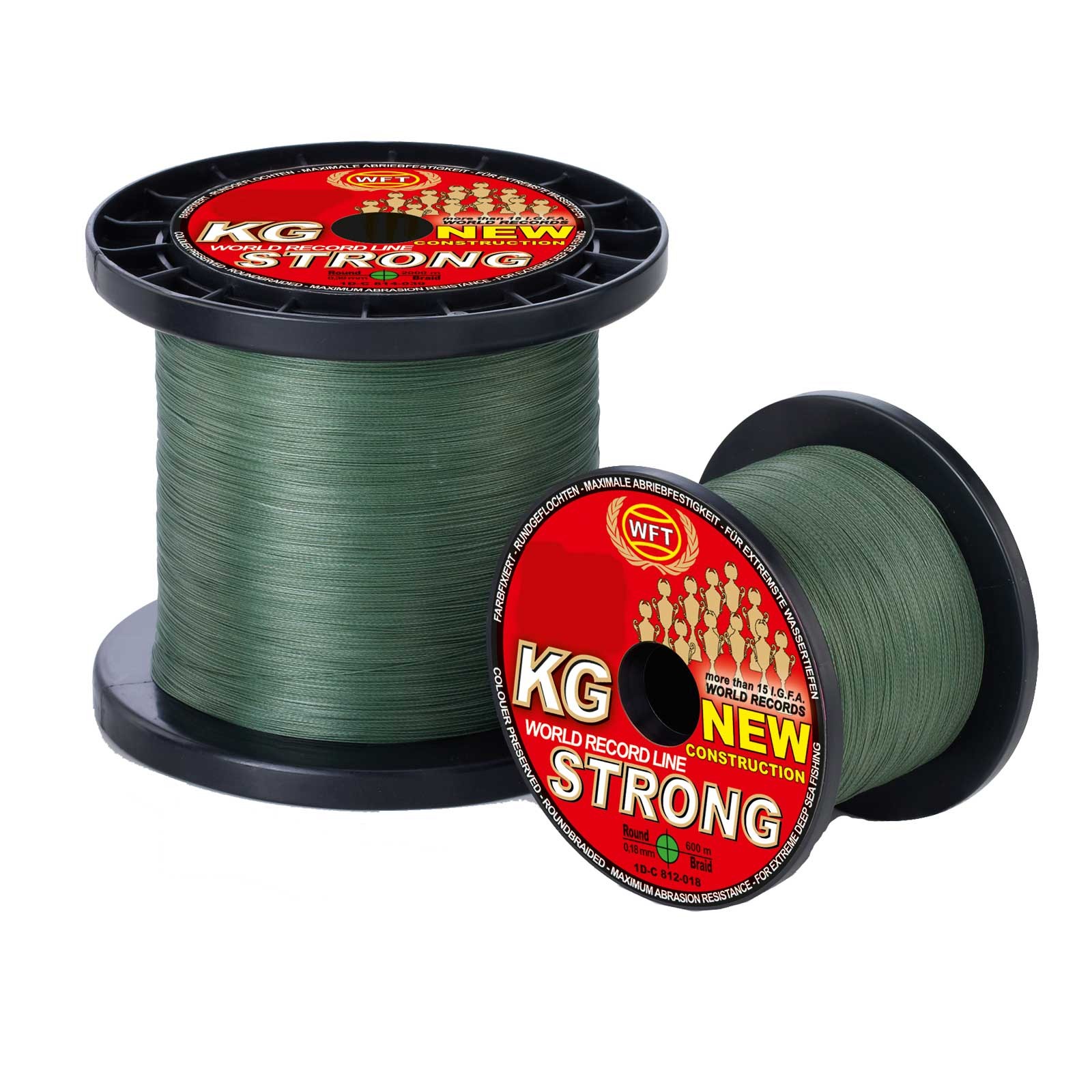 WFT KG Strong Exact Green Geflochtene Angelschnur