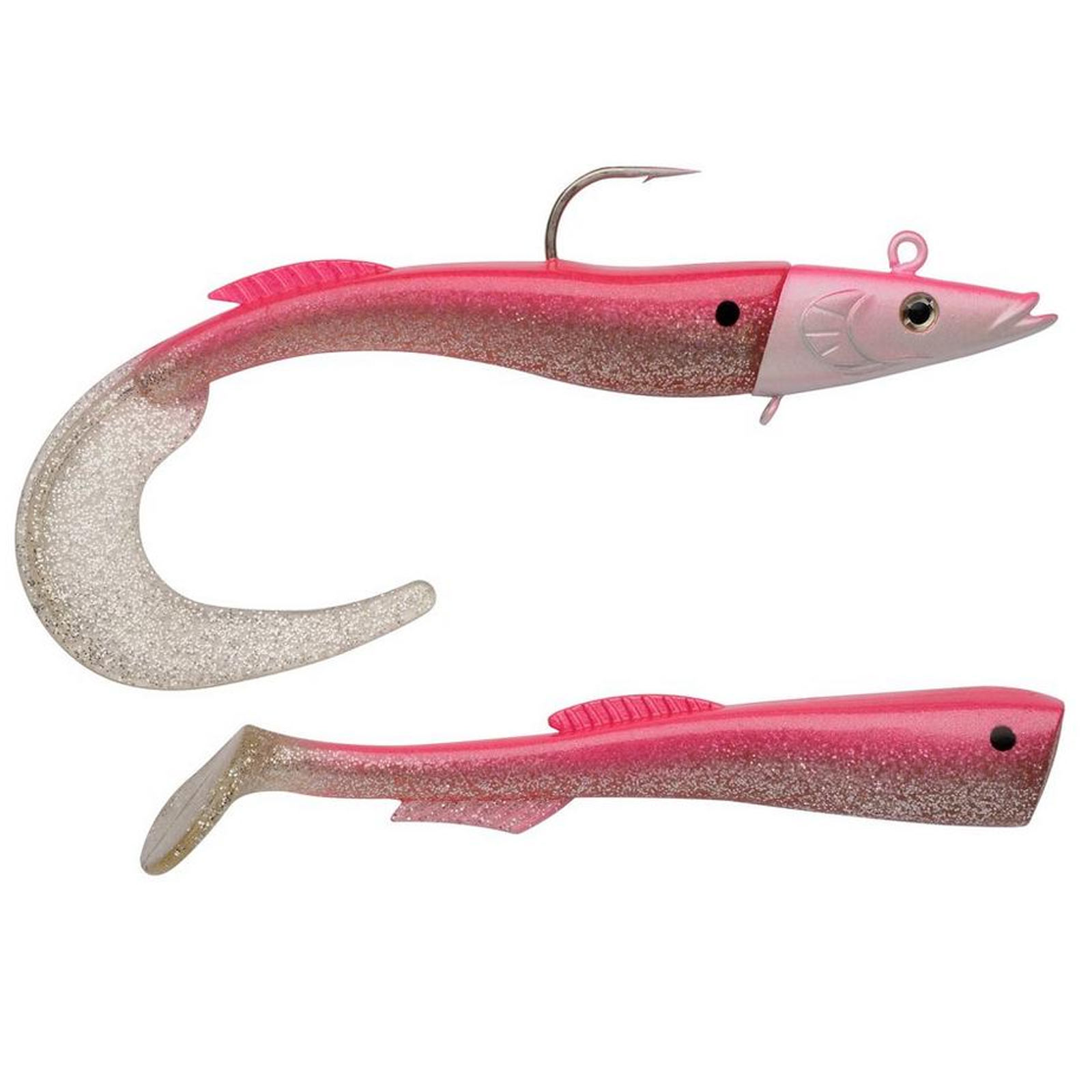 Berkley PowerBait Sandeel 21cm 160g Metallic Pink Gummifisch Meeresangeln