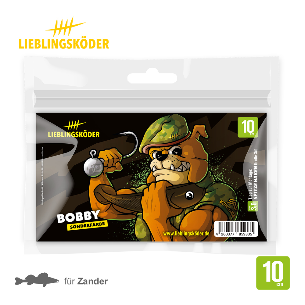 Lieblingsköder 10cm Bobby Gummifisch Verpackung