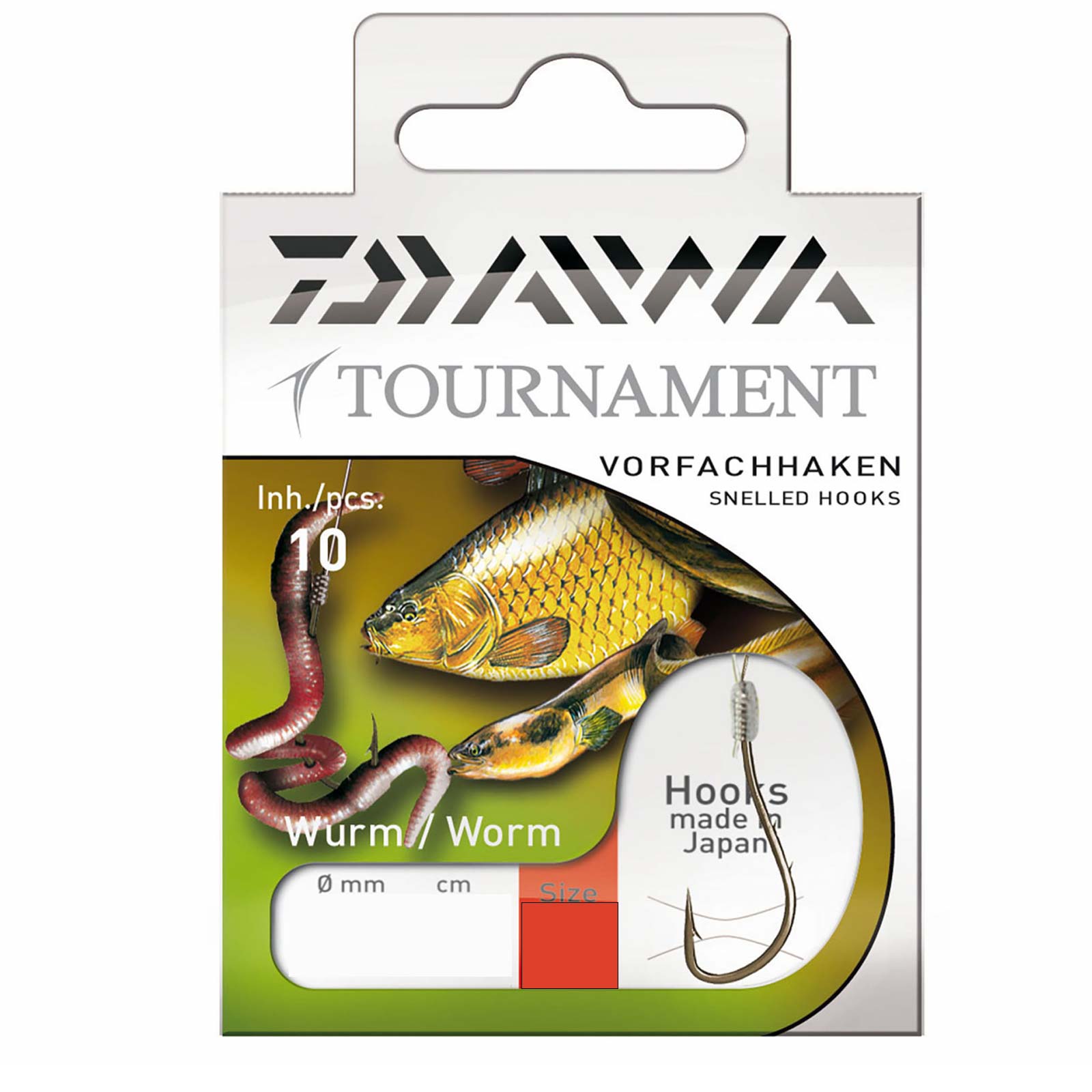 Daiwa Tournament Wurmhaken Gebundene Vorfachhaken