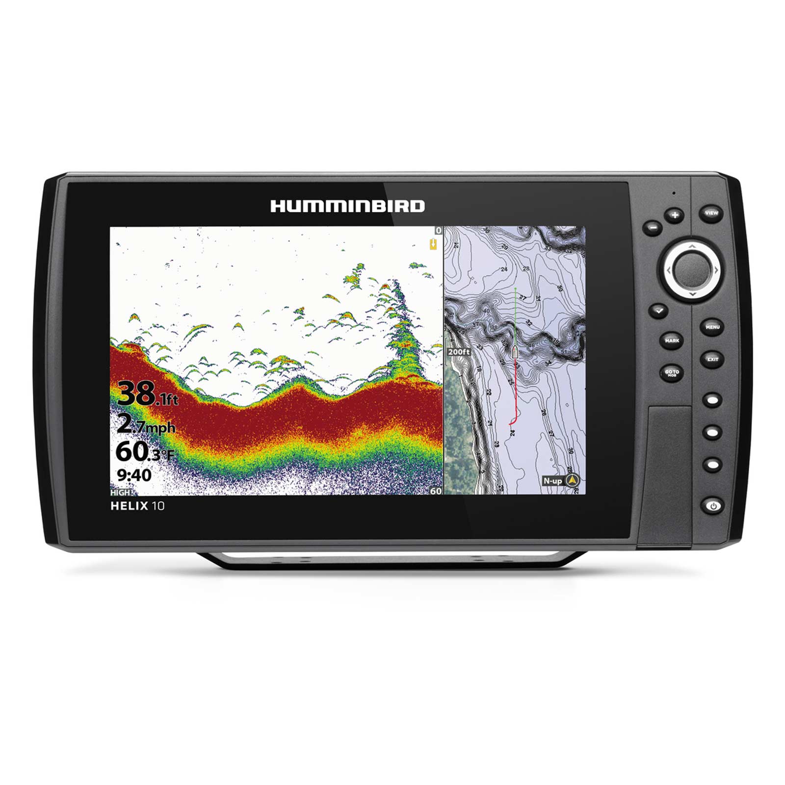 Humminbird Helix 10 CHIRP MEGA SI+ GPS G4N - Komplett mit Geber