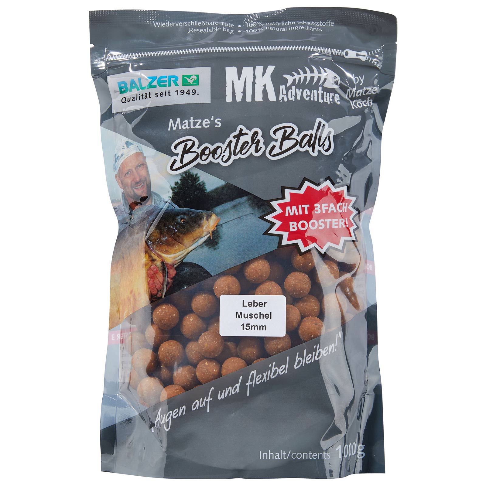 Balzer Matze Koch Booster Balls Boilies Muschel Leber