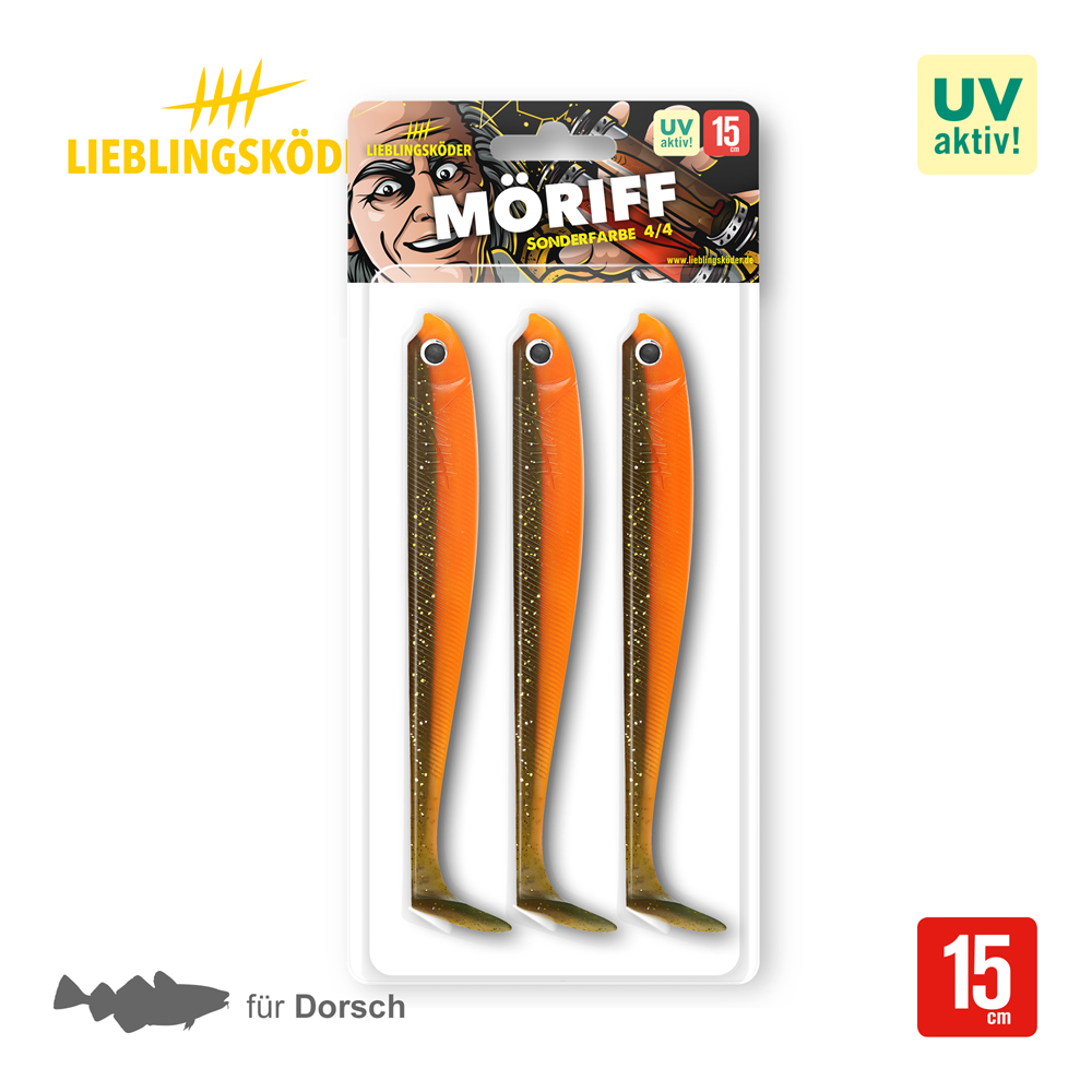 Lieblingsköder 15,0cm MöRiff Gummifisch Verpackung