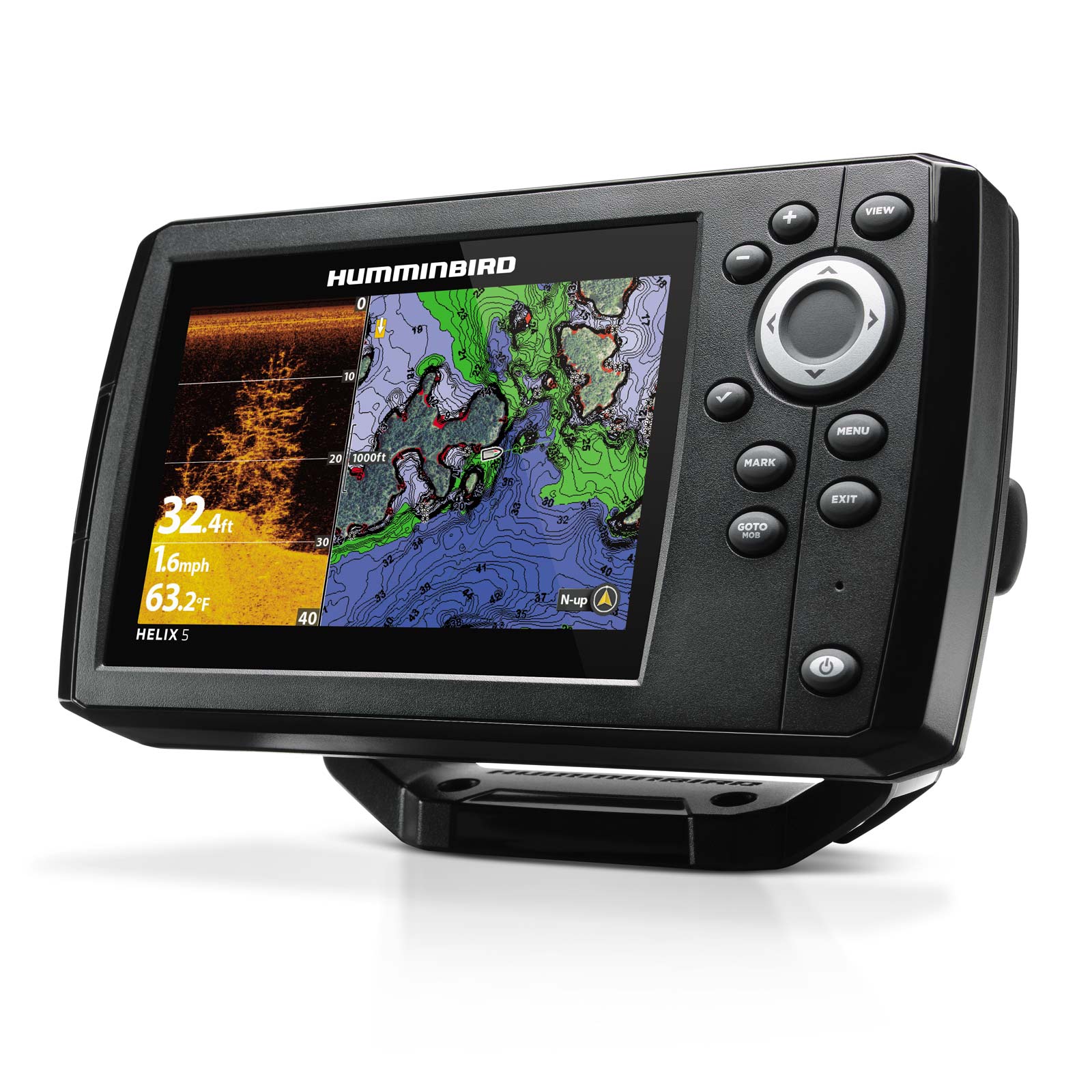 Humminbird Helix 5 Chirp GPS DI G3 Down Imaging GPS Kartenplotter Echolot - Komplett mit Geber 2