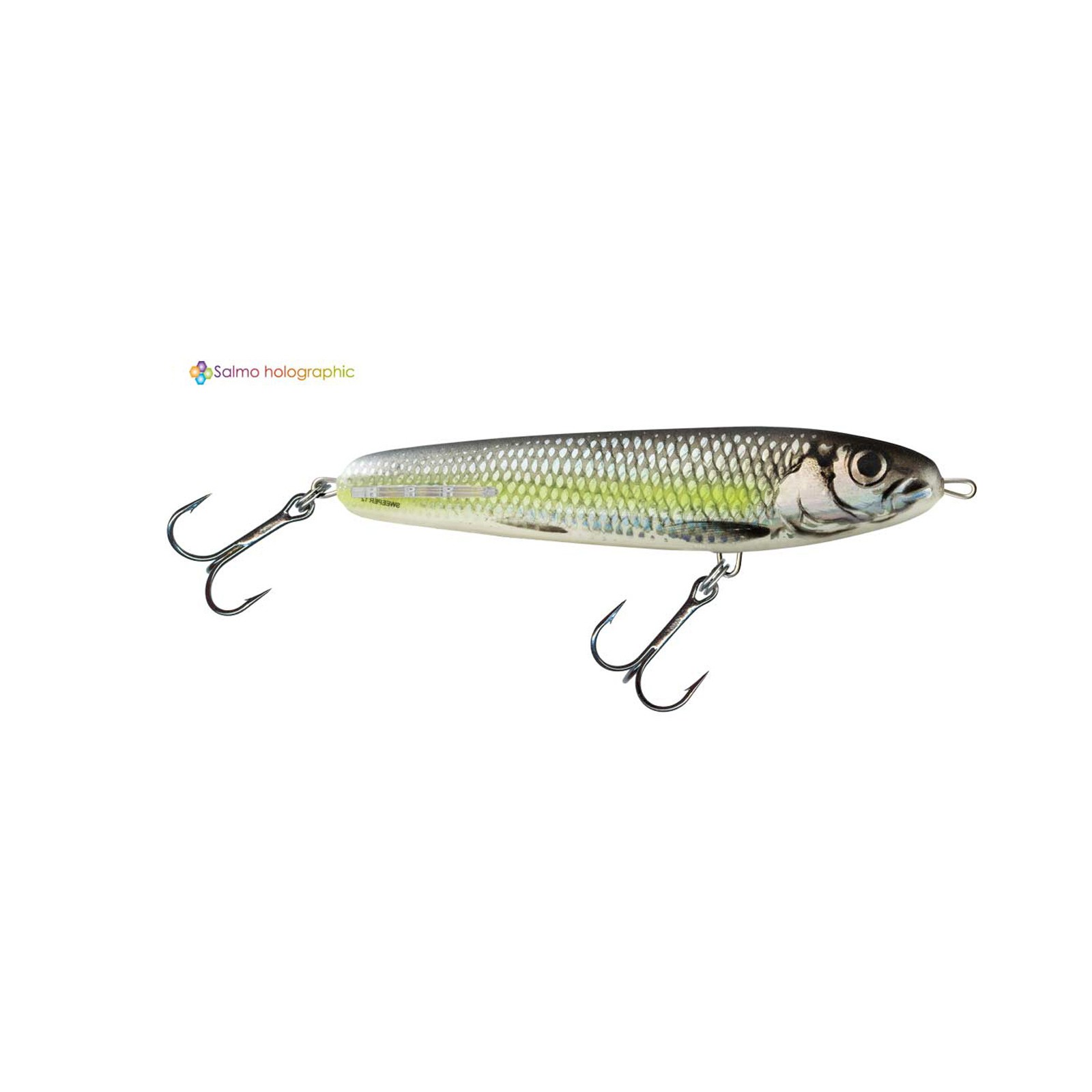 Salmo Sweeper S Silver Chartreuse Shad Jerkbait