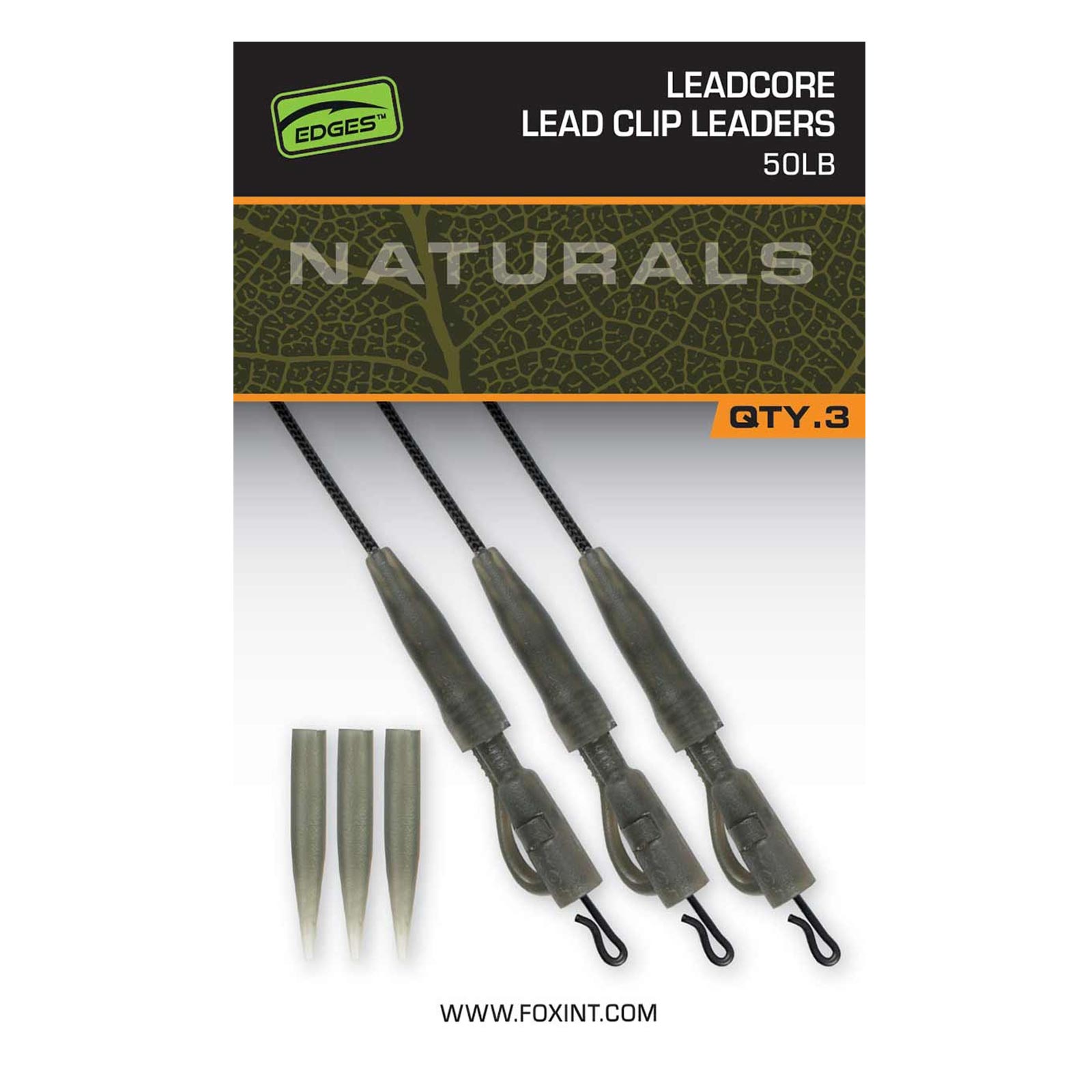 Fox Naturals Leadcore PG Lead Clip Leaders Karpfen-Zubehör