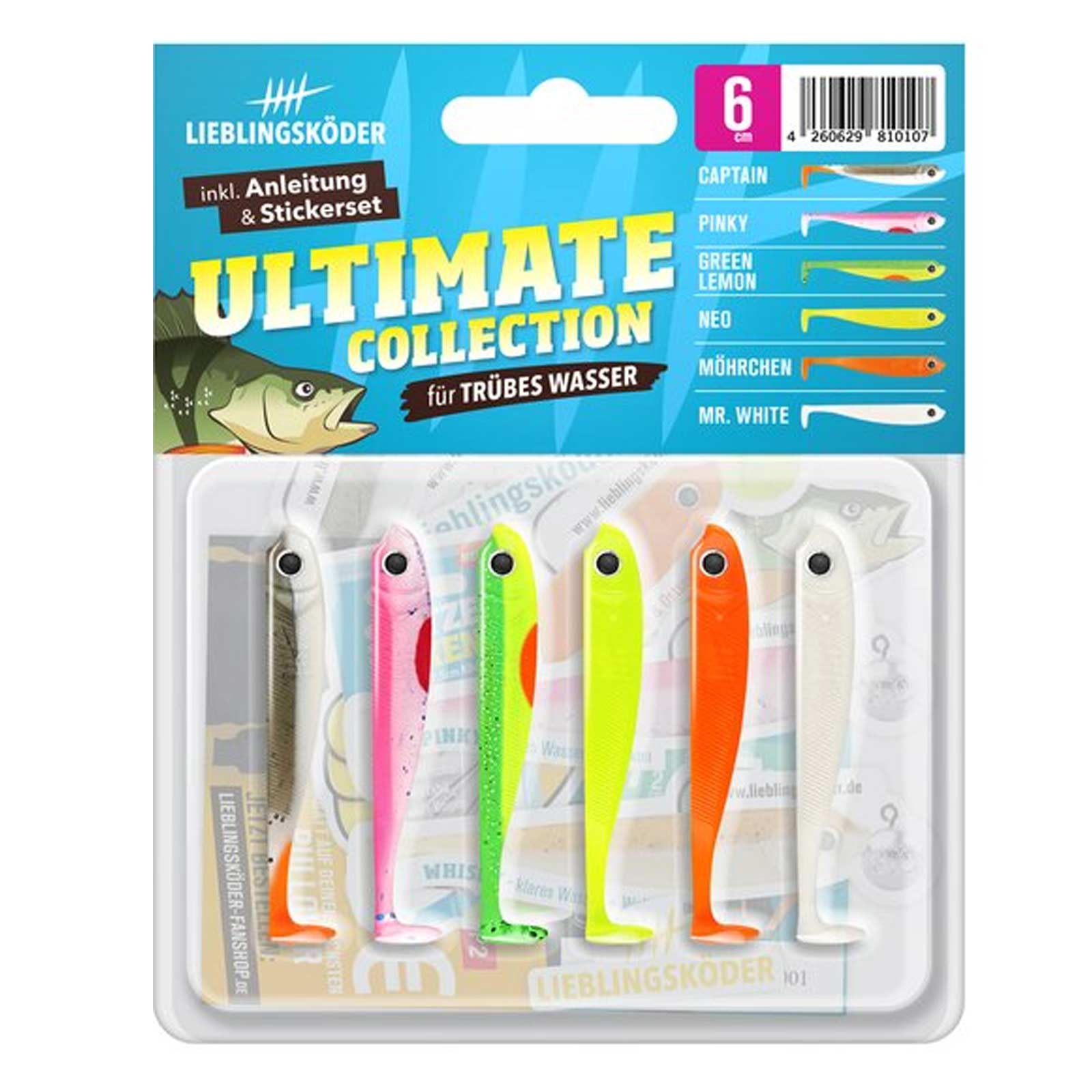 Lieblingsköder Ultimate Collection 6,0cm trpbes Wasser Gummifisch pack