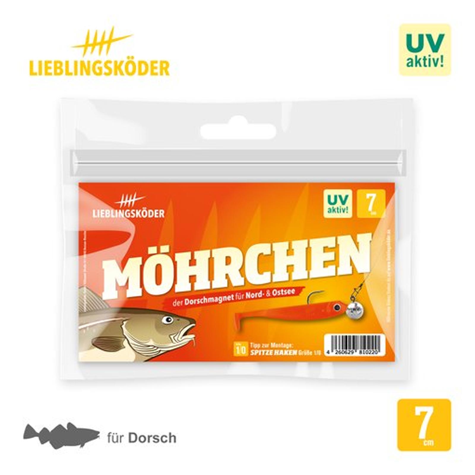 Lieblingsköder 7,0cm Möhrchen Gummifisch pack