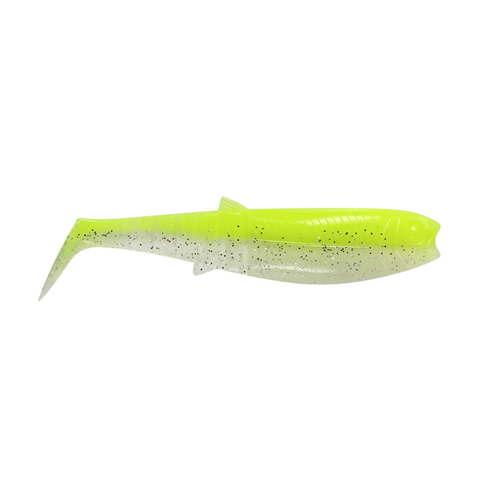 Savage Gear Cannibal Shad Flou Yellow Glow Gummifisch