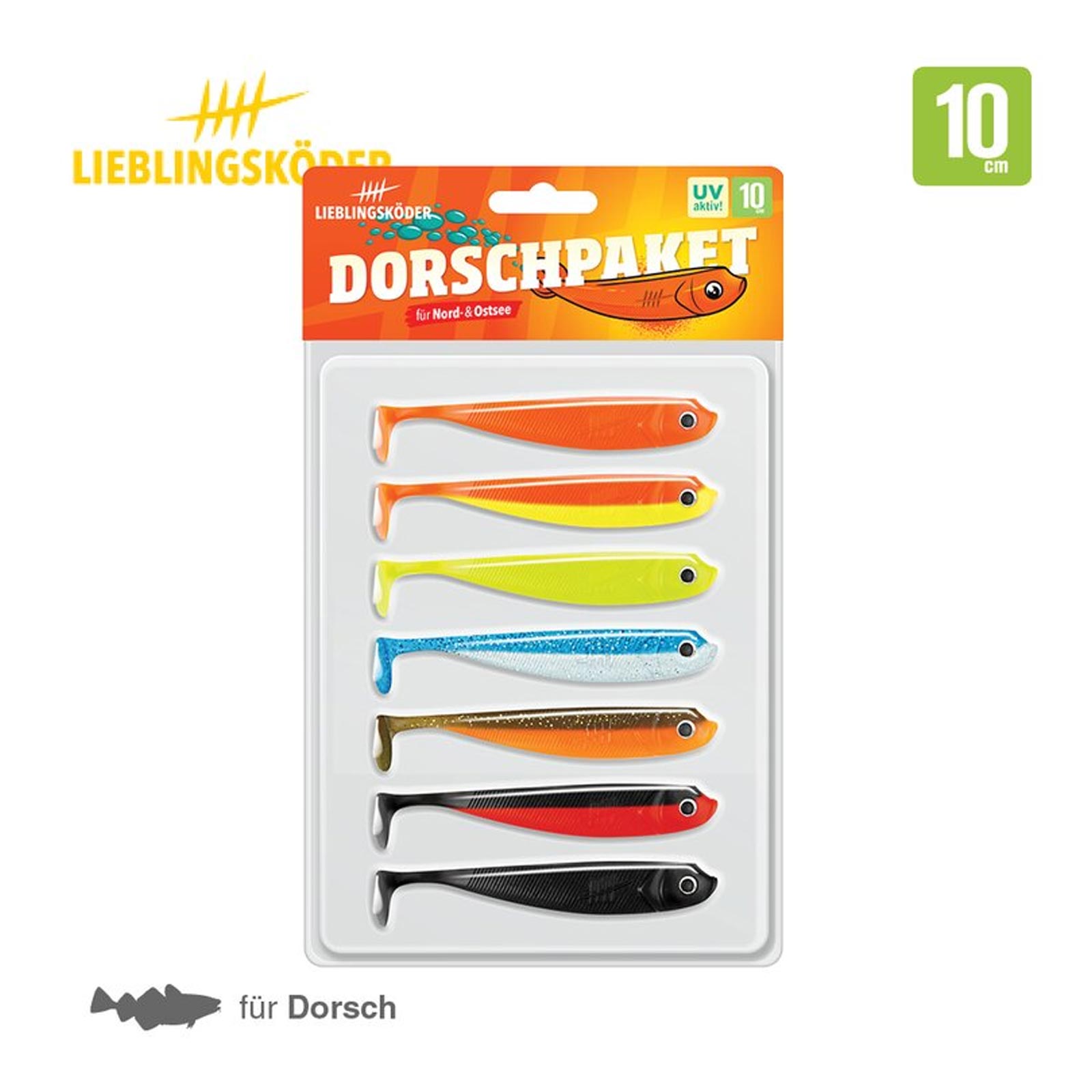 Lieblingsköder 10cm Dorsch-Paket Gummifisch