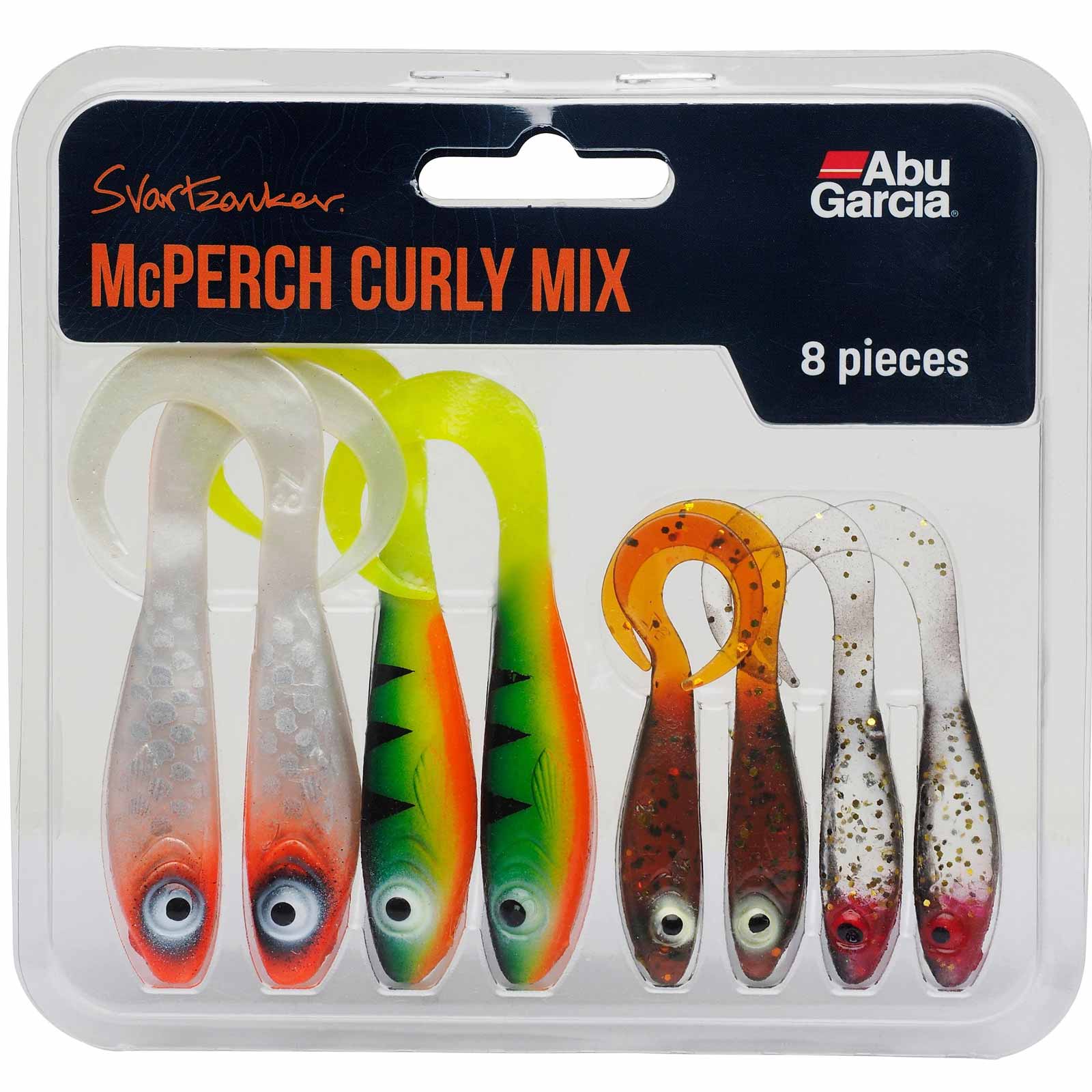 Abu Garcia Svartzonker McPerch Curly Mix  Gummiköder Set