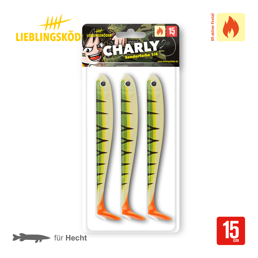 Lieblingsköder 15,0cm Charly Gummifisch Verpackung