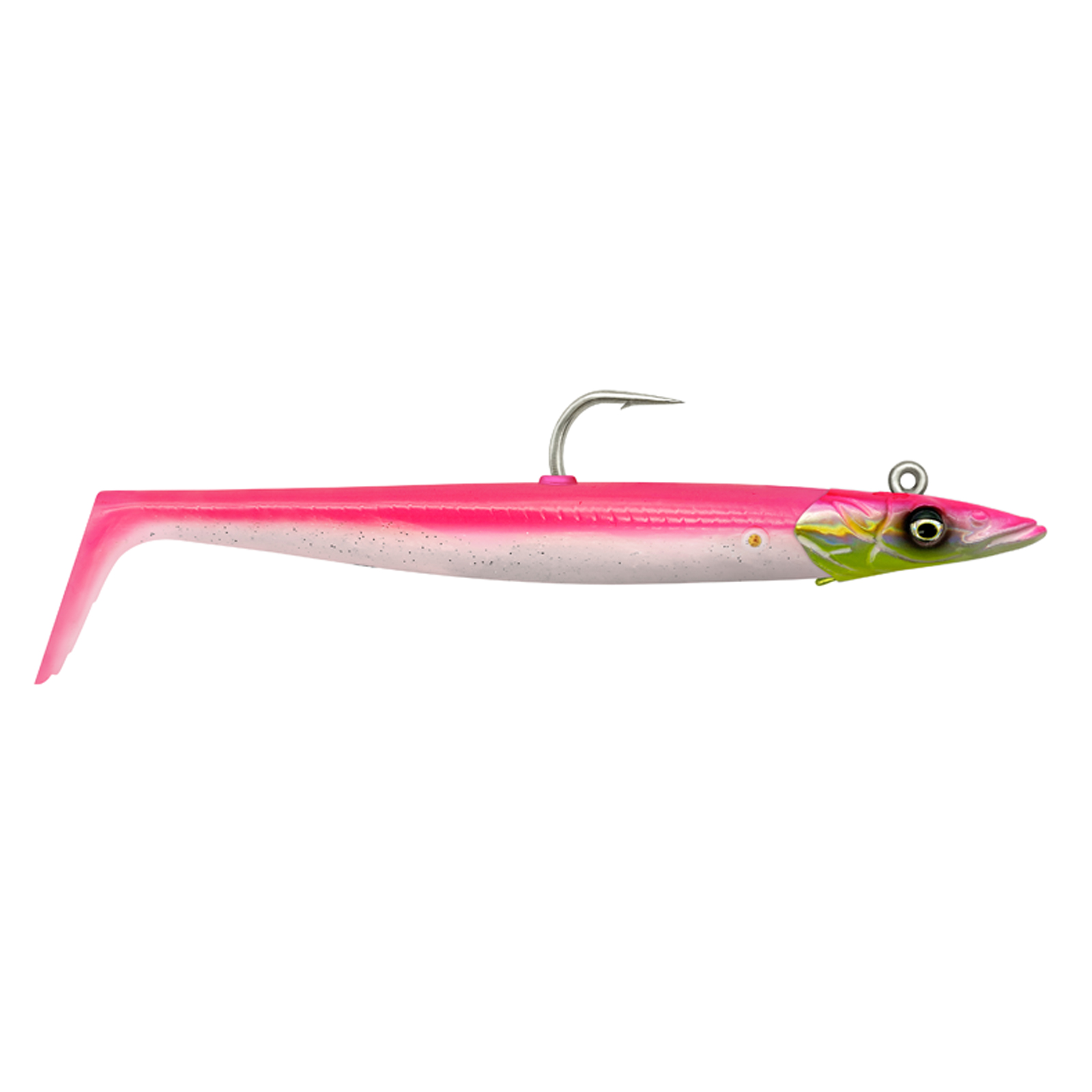 Savage Gear Sandeel V2 2+1 Teile Pink Pearl Silver Gummifisch montiert