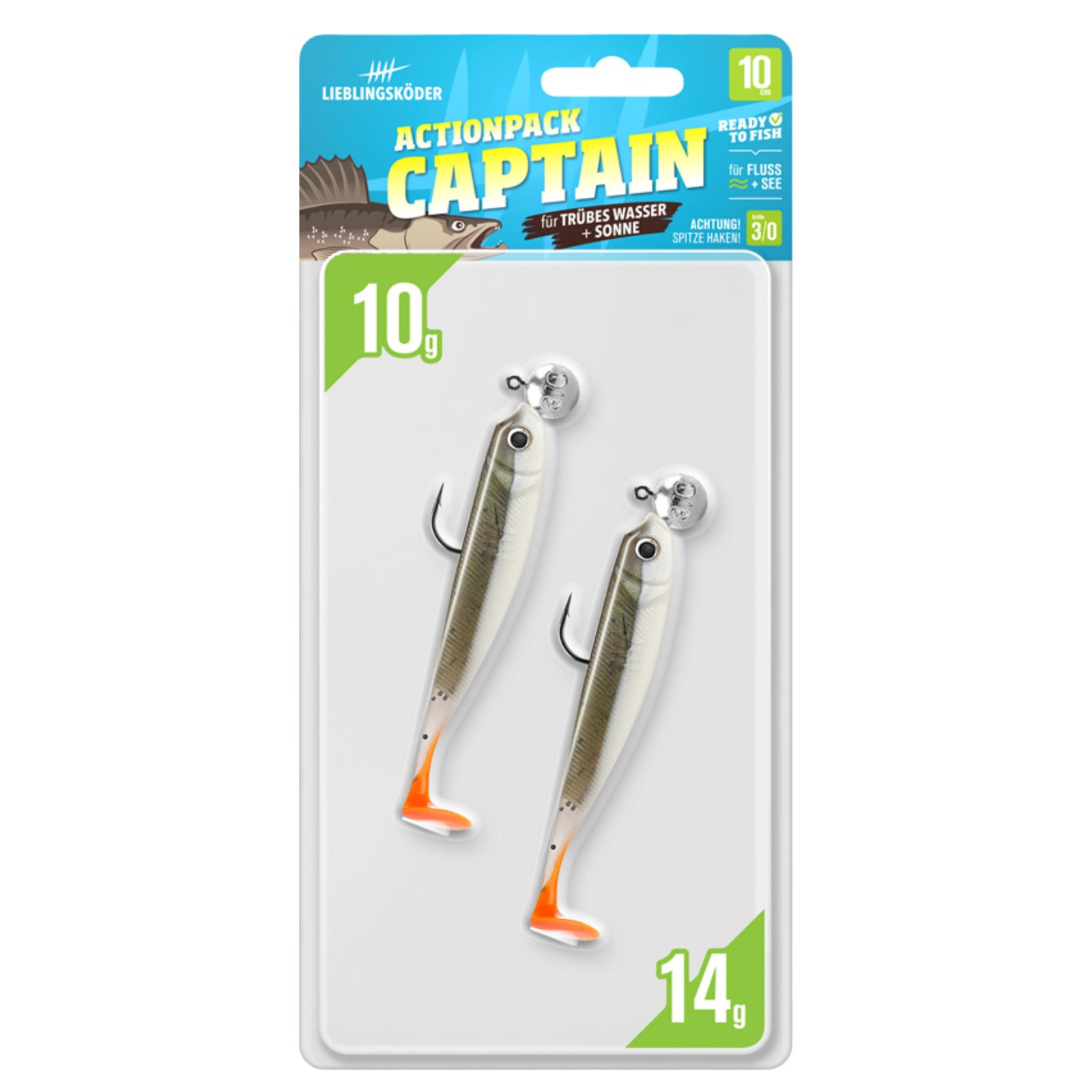 Lieblingsköder Aktionpack montiert Captain 10cm