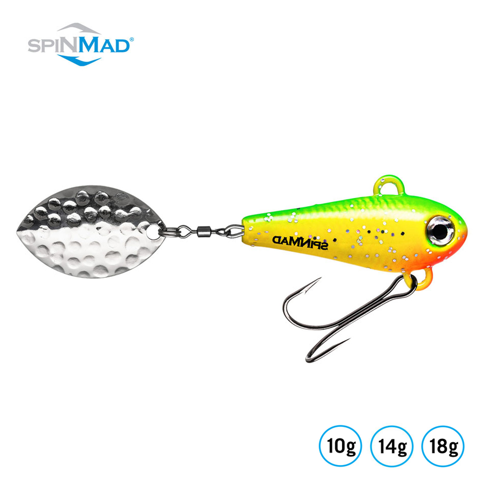 SpinMad Originals Greenlemon 10+14+18g Jig Spinner