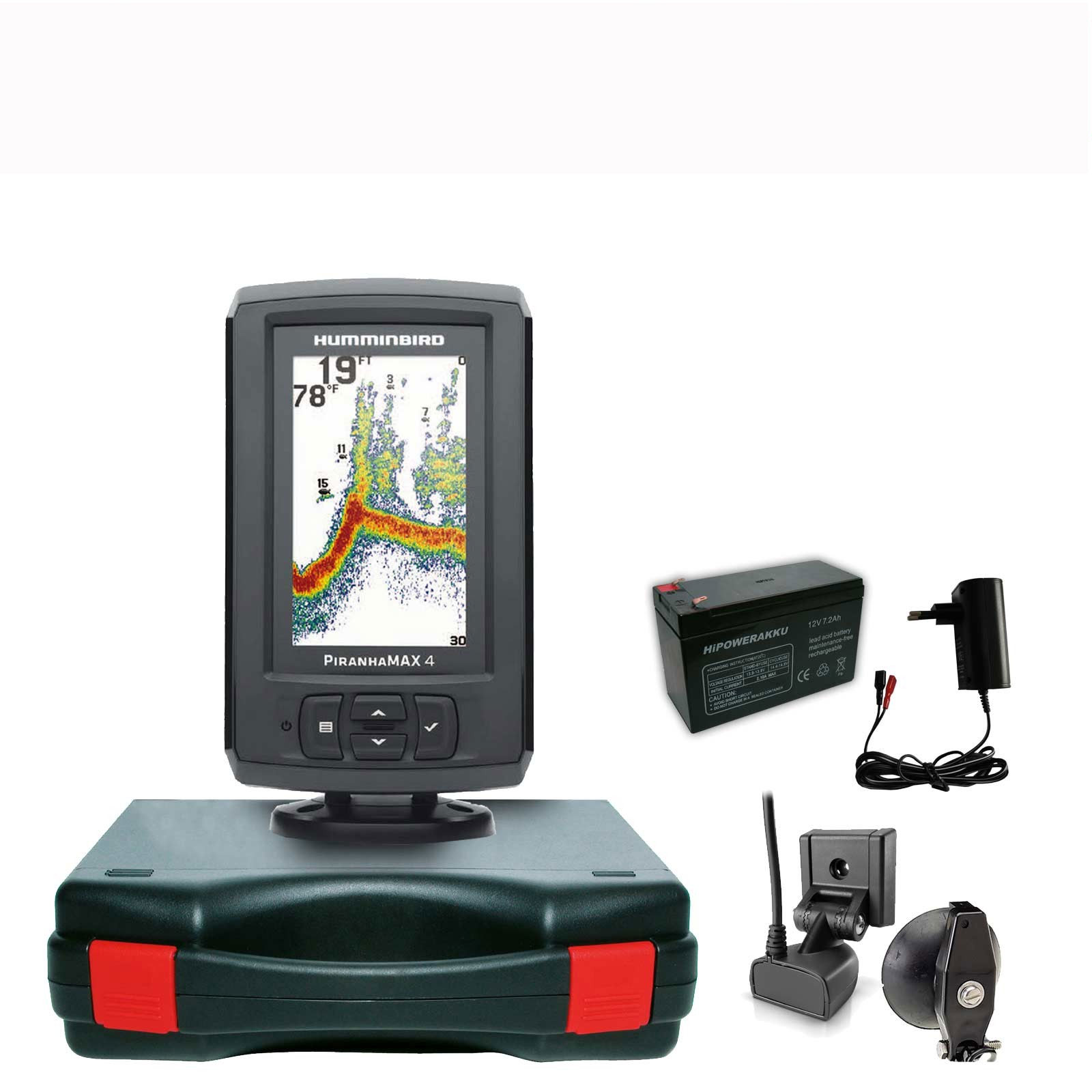 Humminbird PiranhaMax 4 Echolot Portabel Basic – Komplettsystem