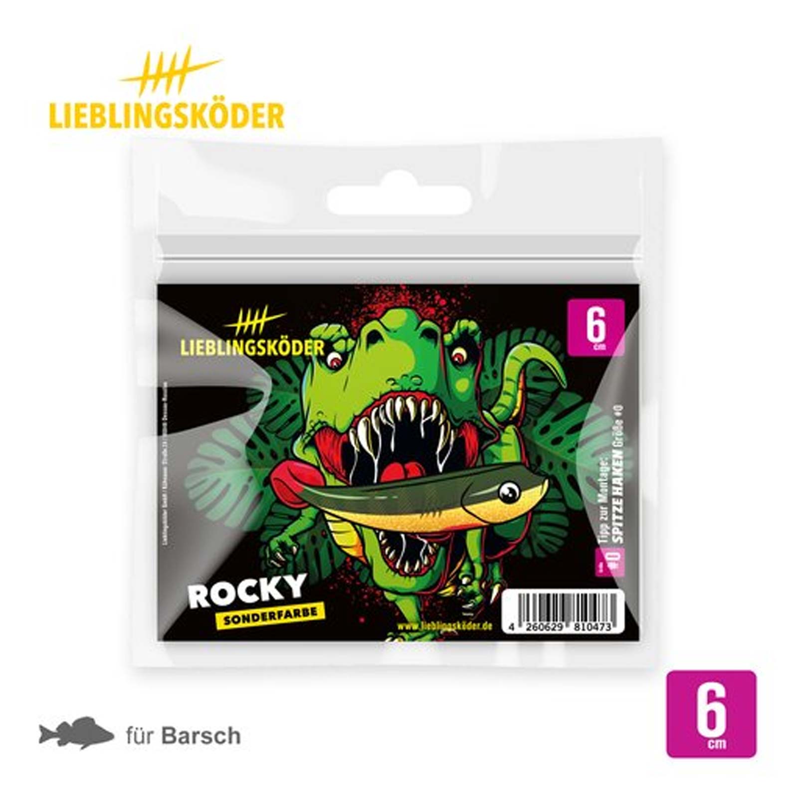 Lieblingsköder 6,0cm Rocky Gummifisch pack